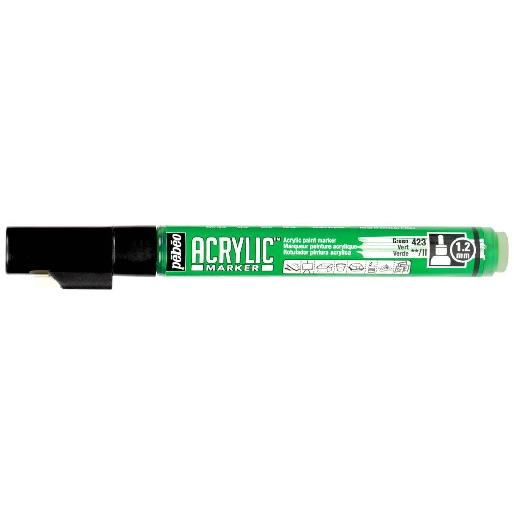 1 Pebeo Acrylic Paint Marker 1.2mm Green, 1 of 4