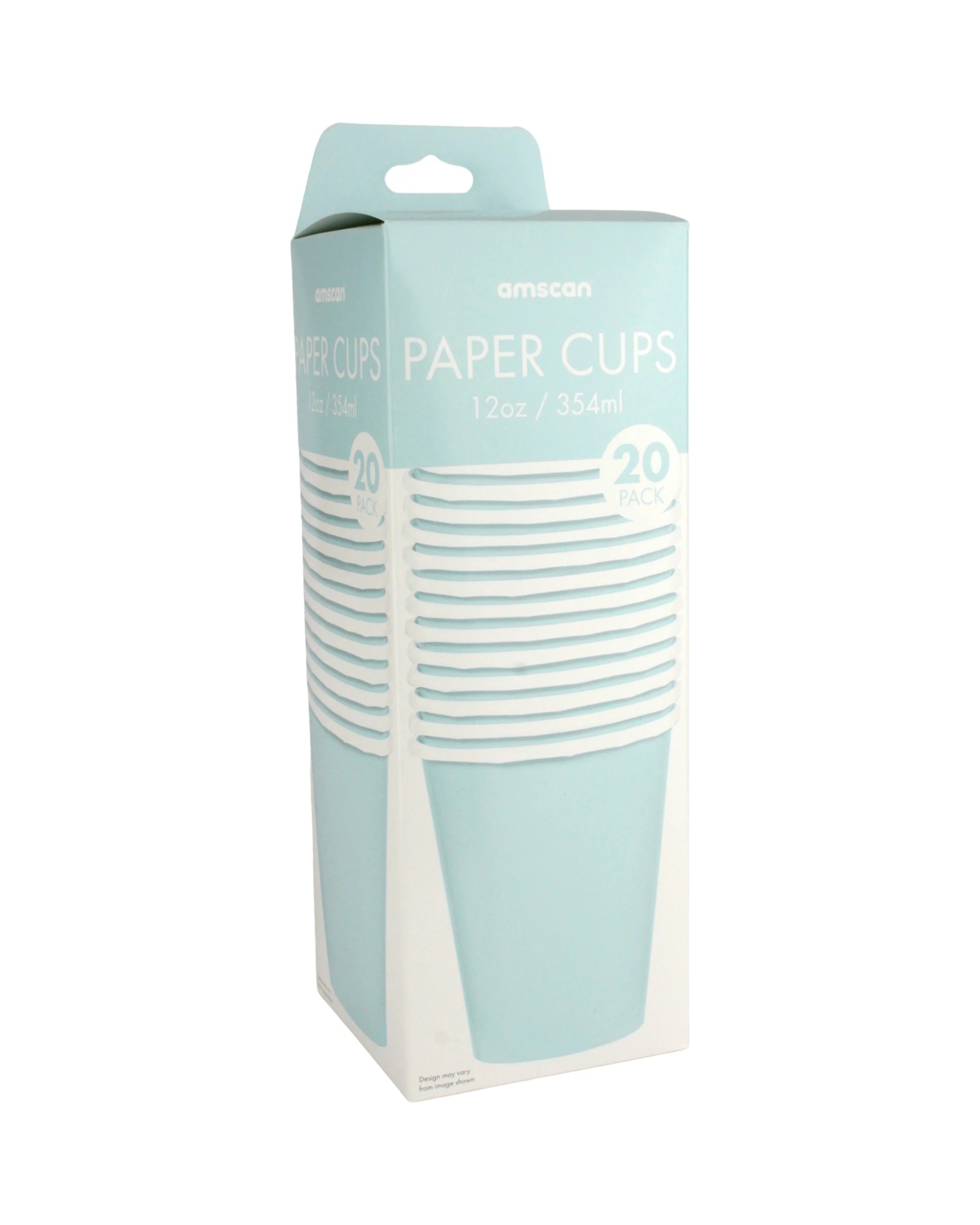 2 Amscan Paper Cups 354ml Pack of 20 - Pastel Blue - Pastel Blue, 2 of 3