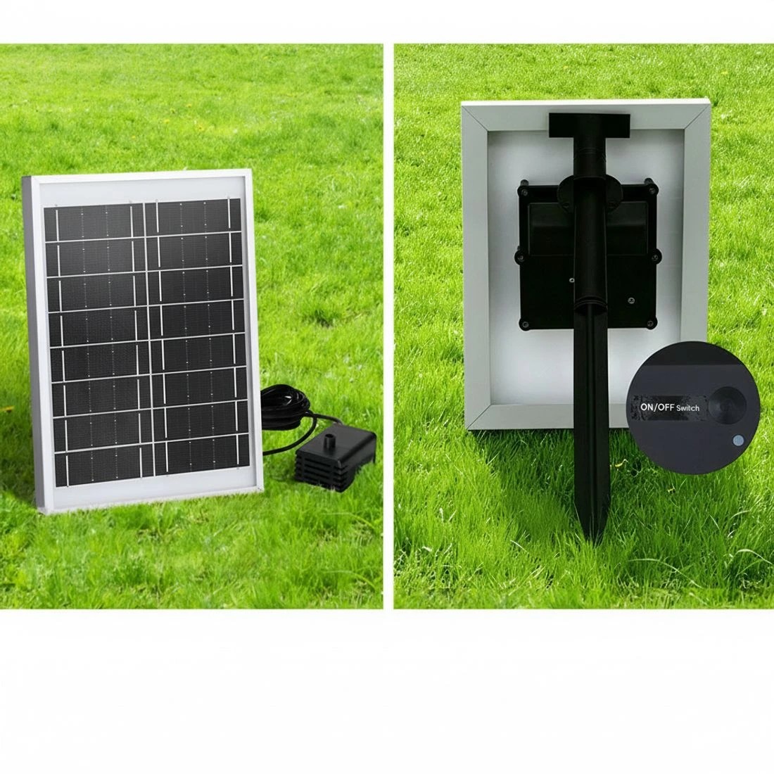 8 Gardeon Solar Fountain Water Feature Outdoor Indoor 4-Tier Square Cascading - Beige, 8 of 8