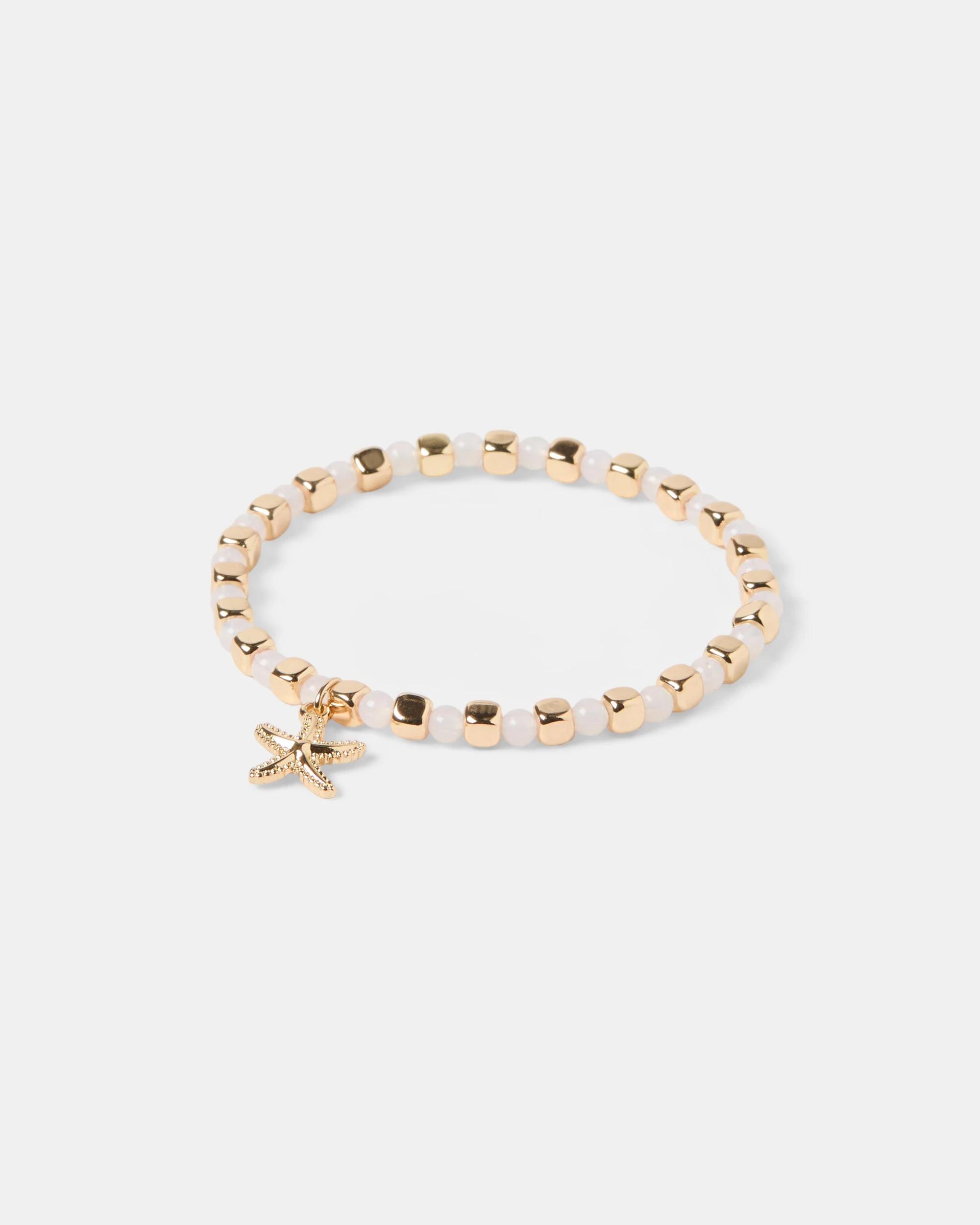 3 4 Pack Starfish Bracelets - Gold Tone Gold, 3 of 5