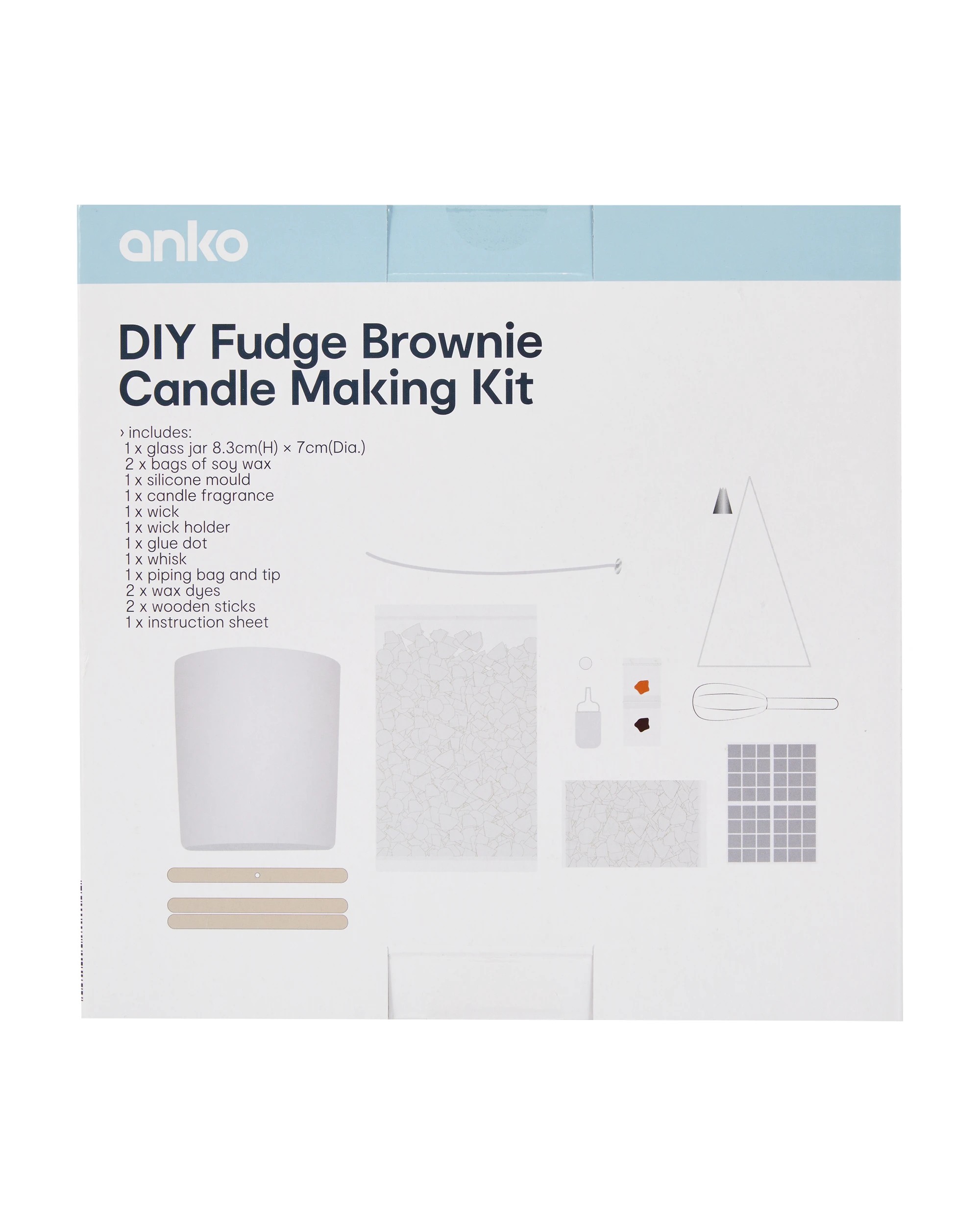 3 DIY Fudge Brownie Candle Making Kit, 3 of 3
