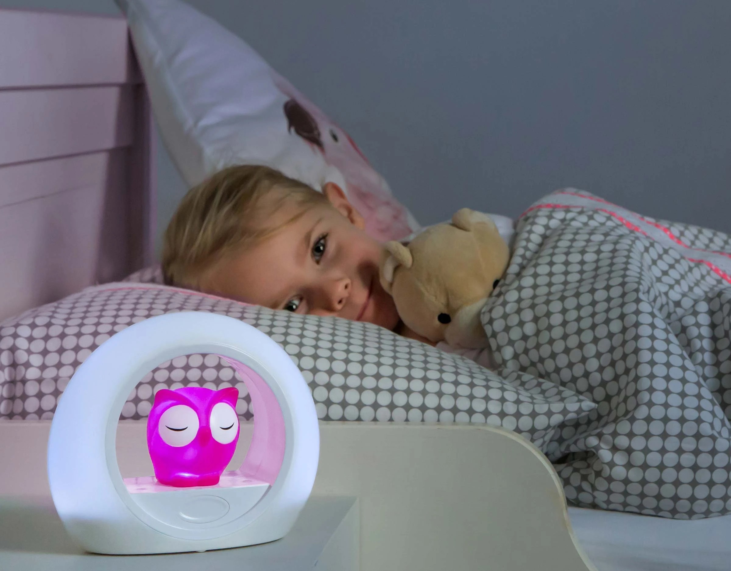 3 ZAZU Nightlight- Lou The Owl (Pink), 3 of 4