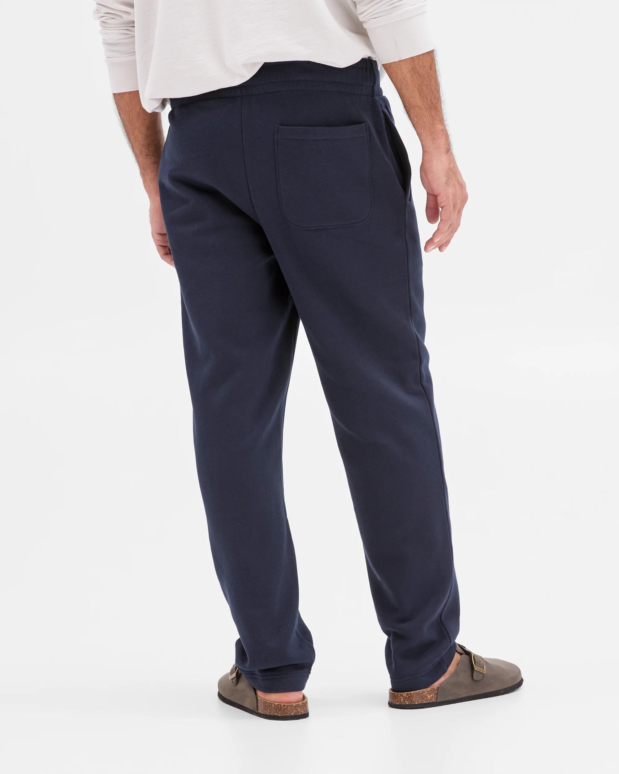 4 Target Man Australian Cotton Blend Uncuffed Trackpants NAVY, 4 of 5