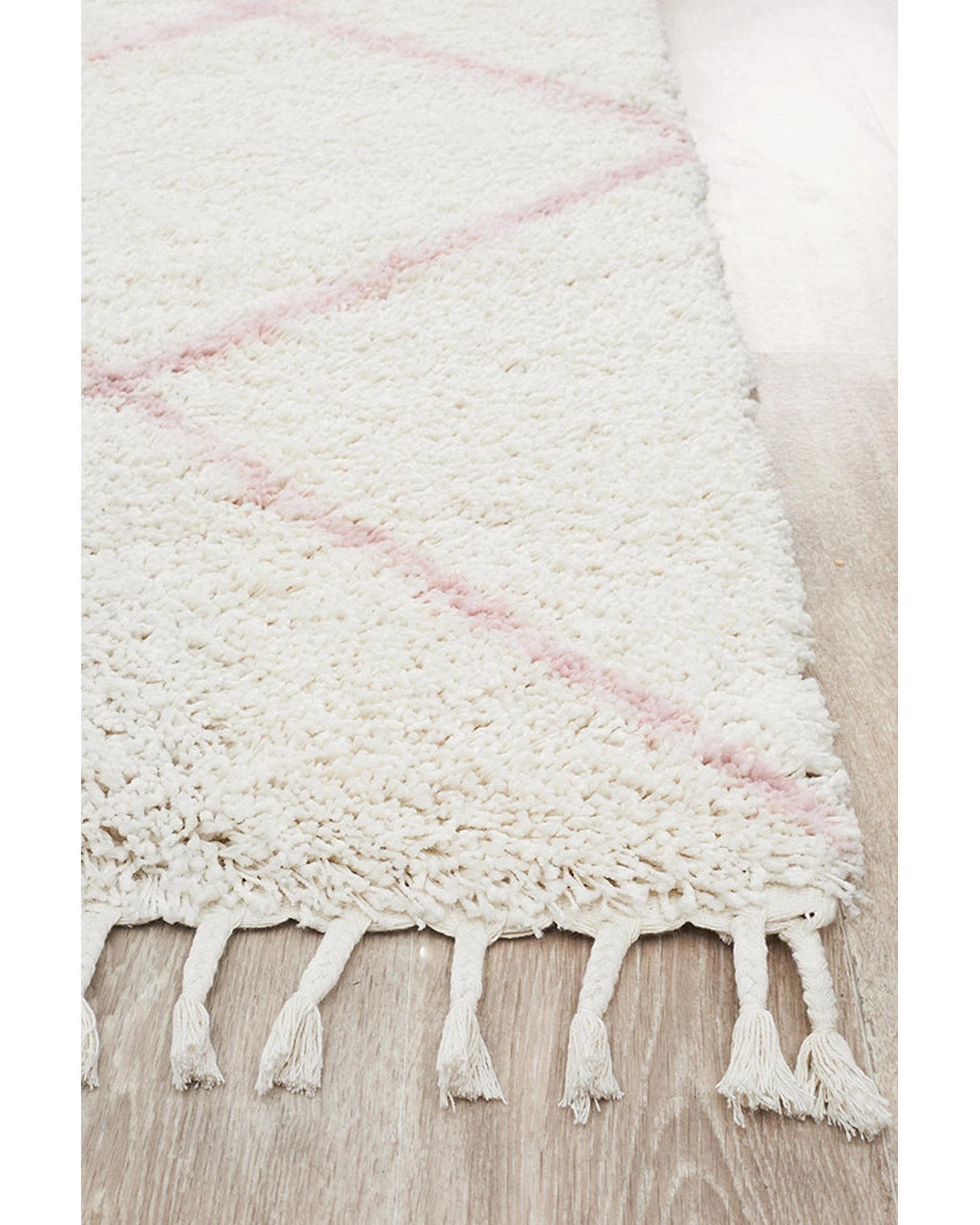 4 Rug Culture Saffron 22 Pink Rug — Moroccan-inspired, Power-loomed Polypropylene, 290 x 200 cm, 4 cm Pile - Assorted, 4 of 7