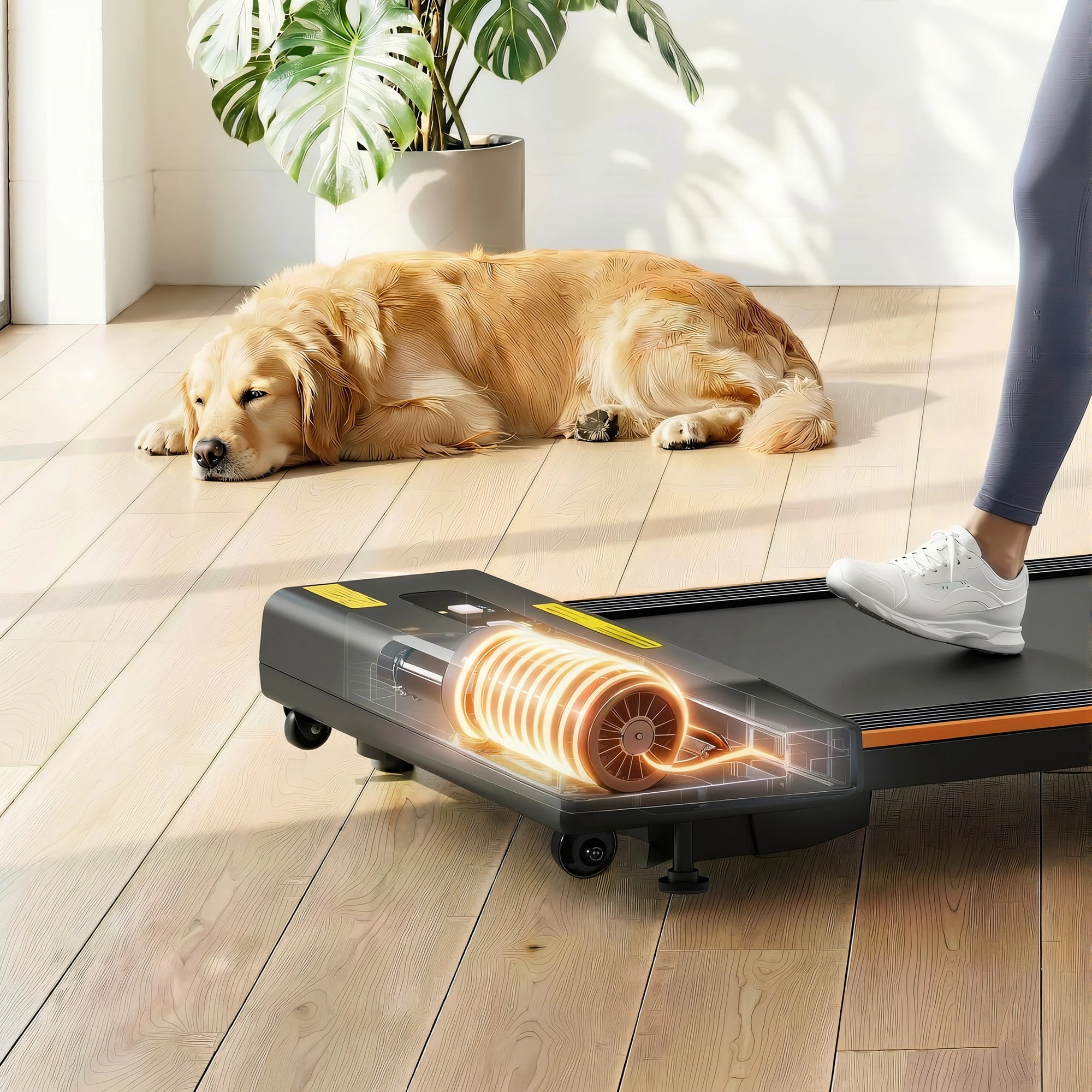 8 Everfit 3 in 1 Walking Pad Treadmill 12% Incline Under Desk Treadmills With 38cm Wide Belt, 8 of 9
