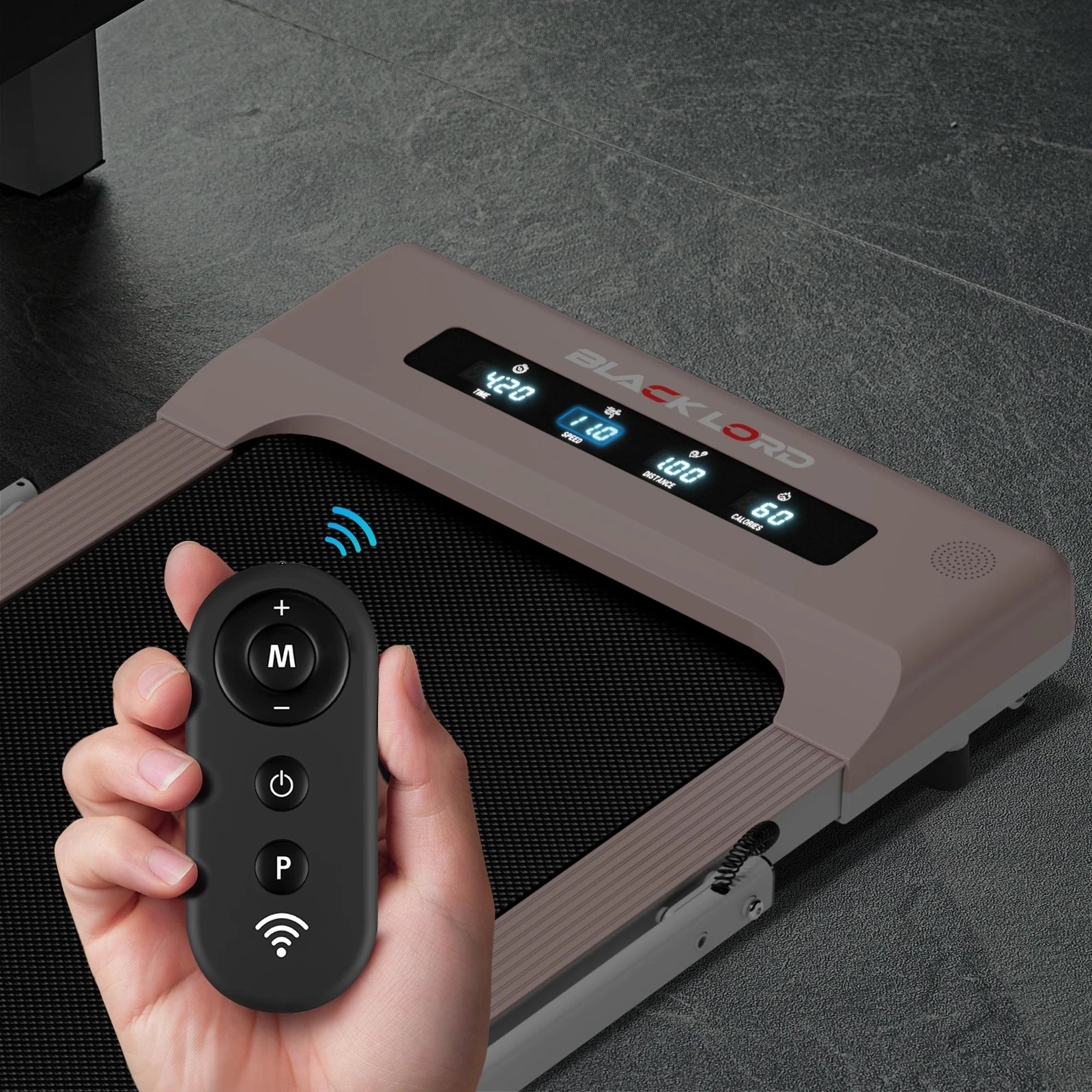 7 Black Lord Treadmill Electric Walking Pad Under Desk Foldable 40cm Belt - Pink, 7 of 10