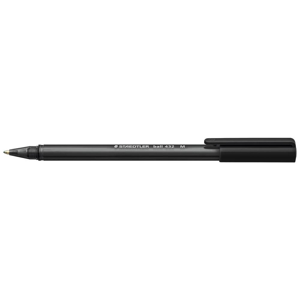2 Staedtler Stick 432 Ballpoint Pens Medium Black 10 Pack, 2 of 5