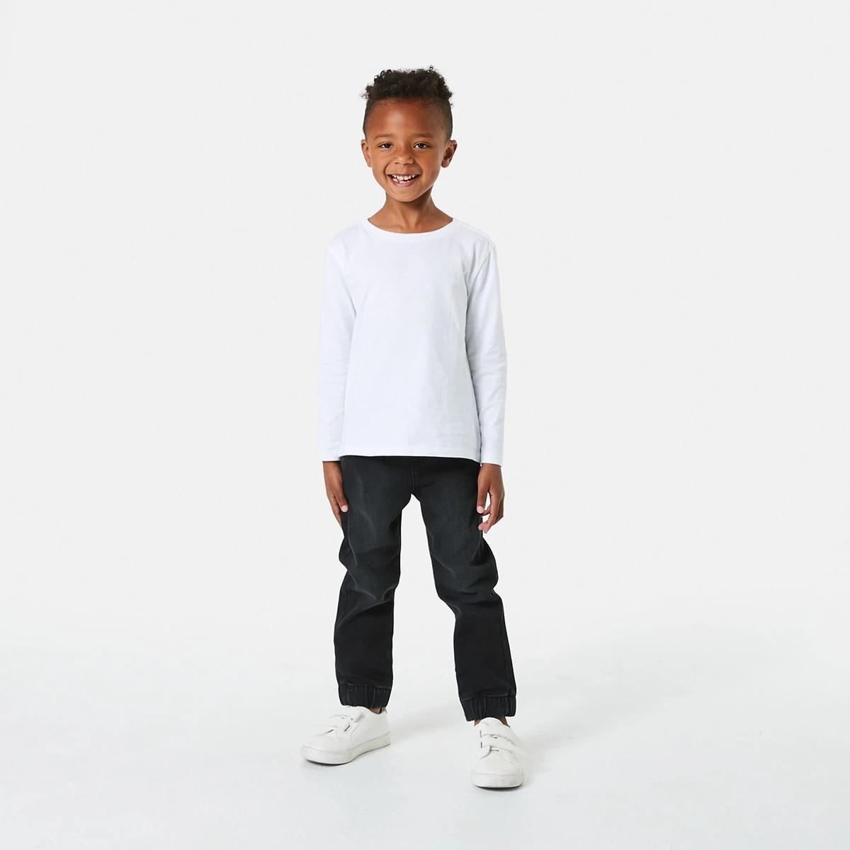 5 Knit Denim Jogger Jeans Black Wash, 5 of 8