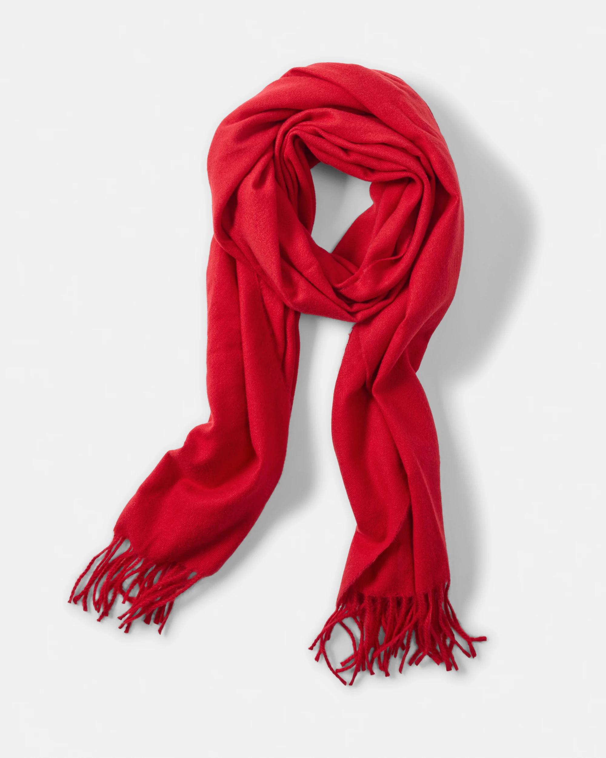1 Brushed Wrap Scarf Spice Red, 1 of 3