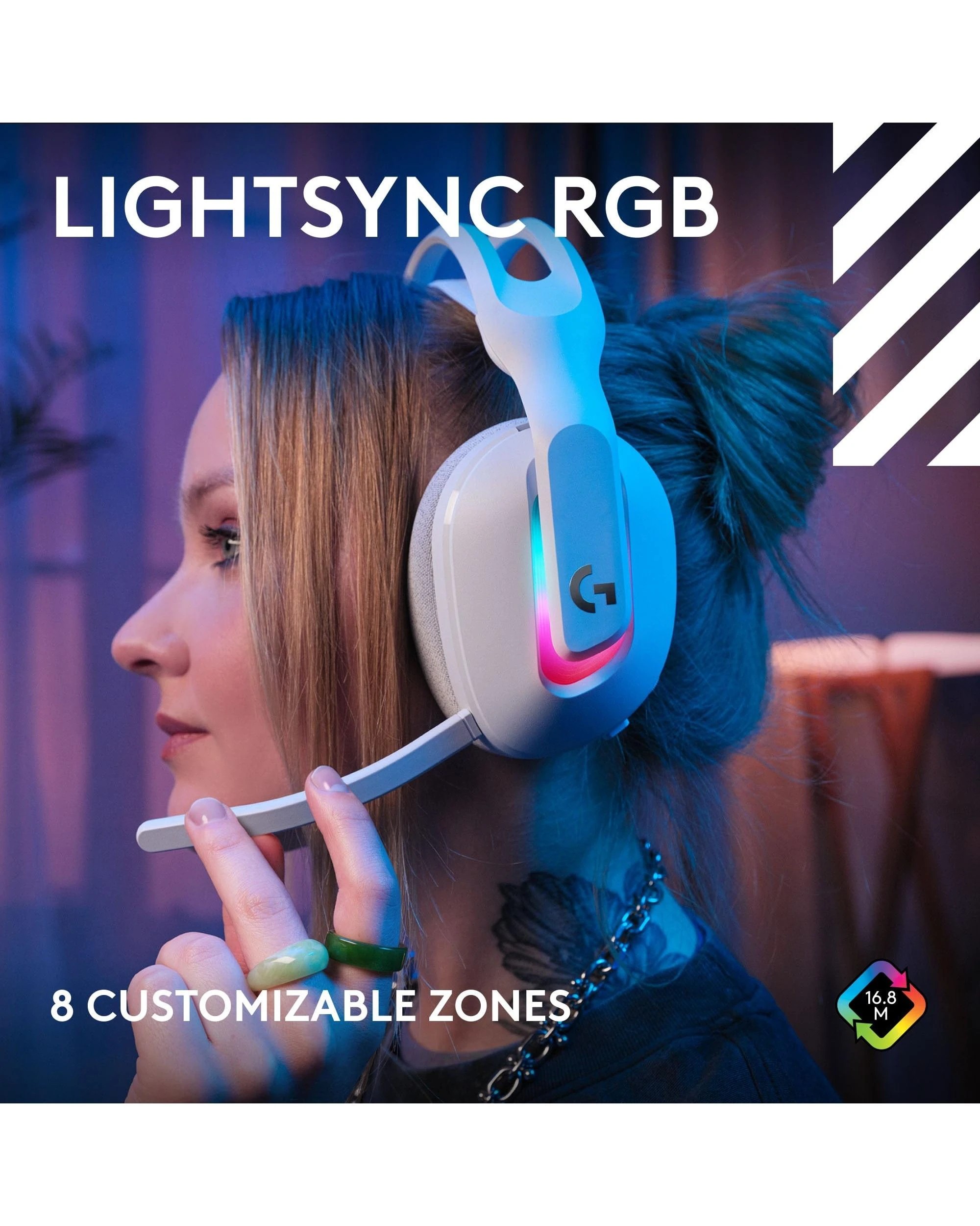 6 Logitech G Astro A20 X Playsync Wireless Gaming Headset - White, 6 of 10