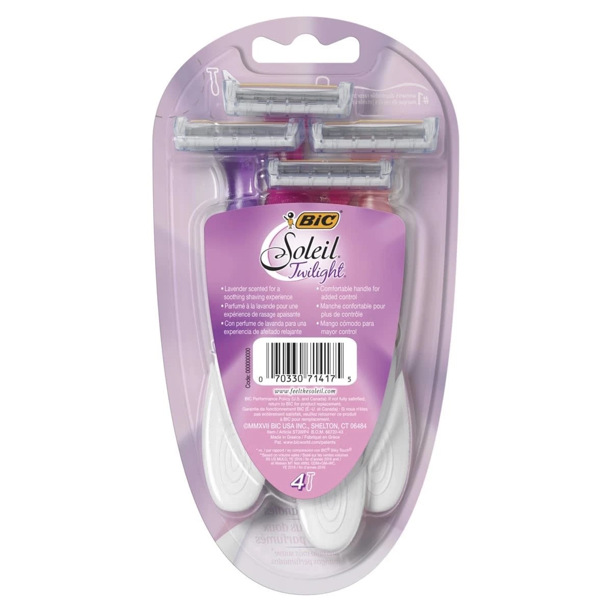 5 BIC 4 Pack Soleil Twilight Womens Disposable Razors, 5 of 5