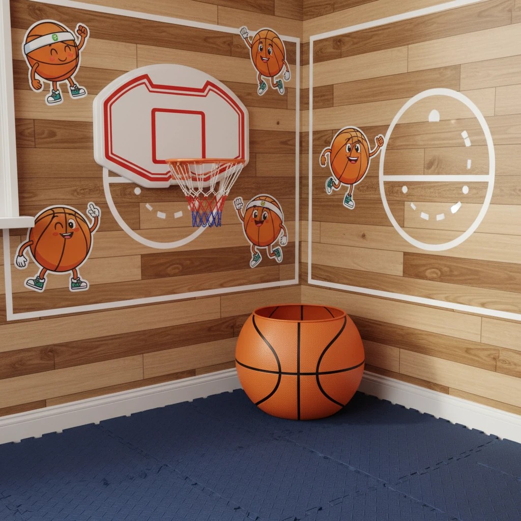 2 Costway Wall Mounted Basketball Set Basketball Hoop Ring w/Backboard & Standard Rim Indoor Outdoor, 2 of 2