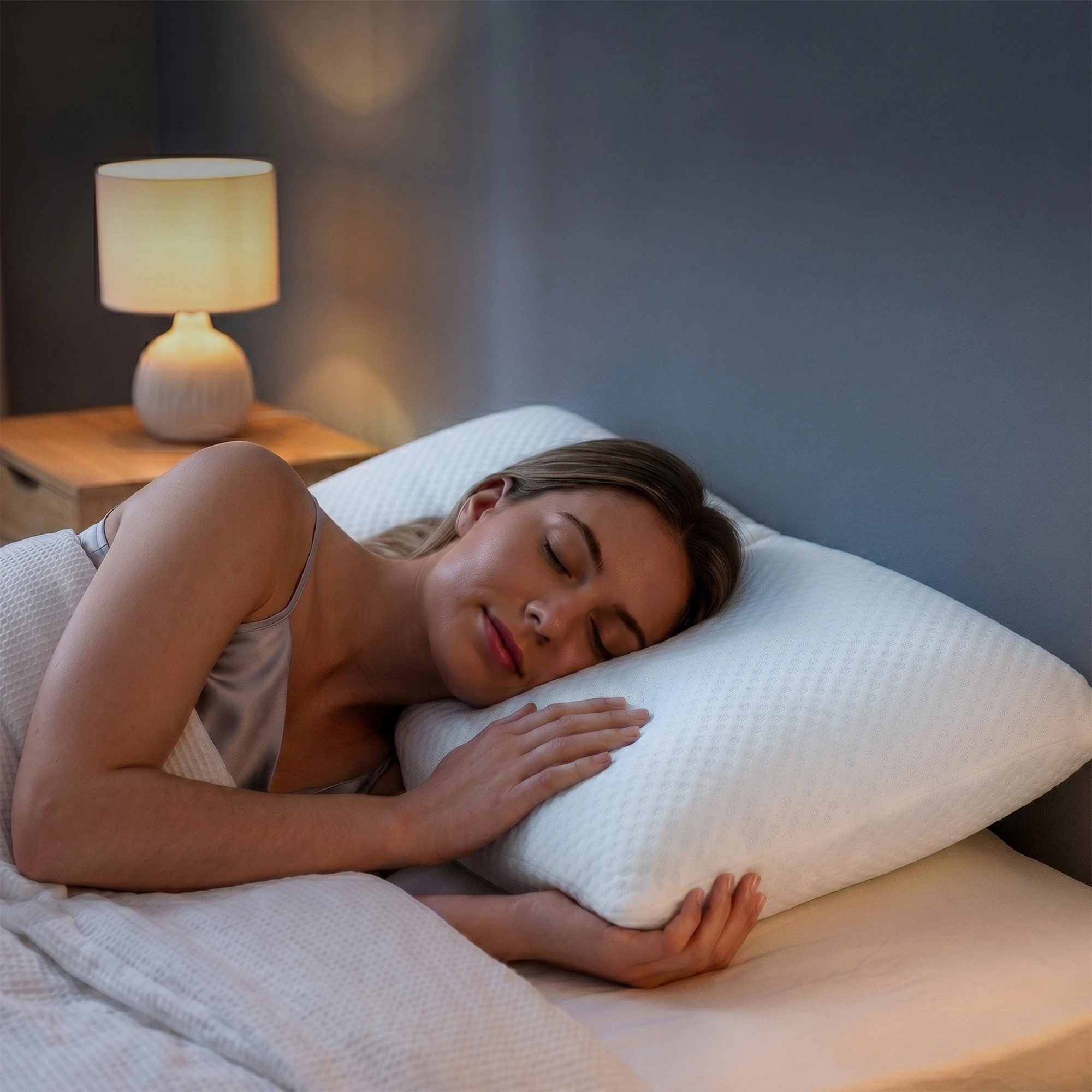 8 ROOMSENSE Cooling Memory Foam Pillow 2 Pack Anti-Flattening Bed Pillows - White, 8 of 8
