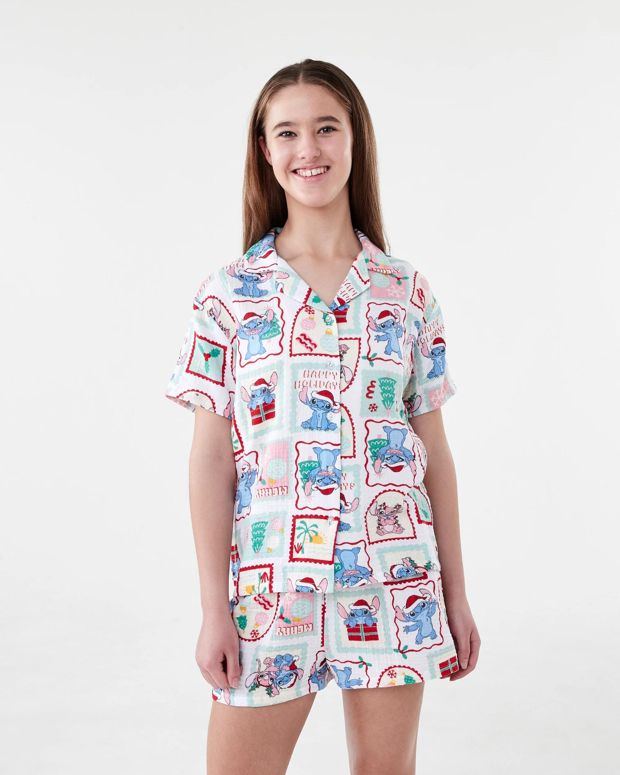 1 Stitch License Christmas Woven Family Matching Pyjama Set STITCH, 1 of 9