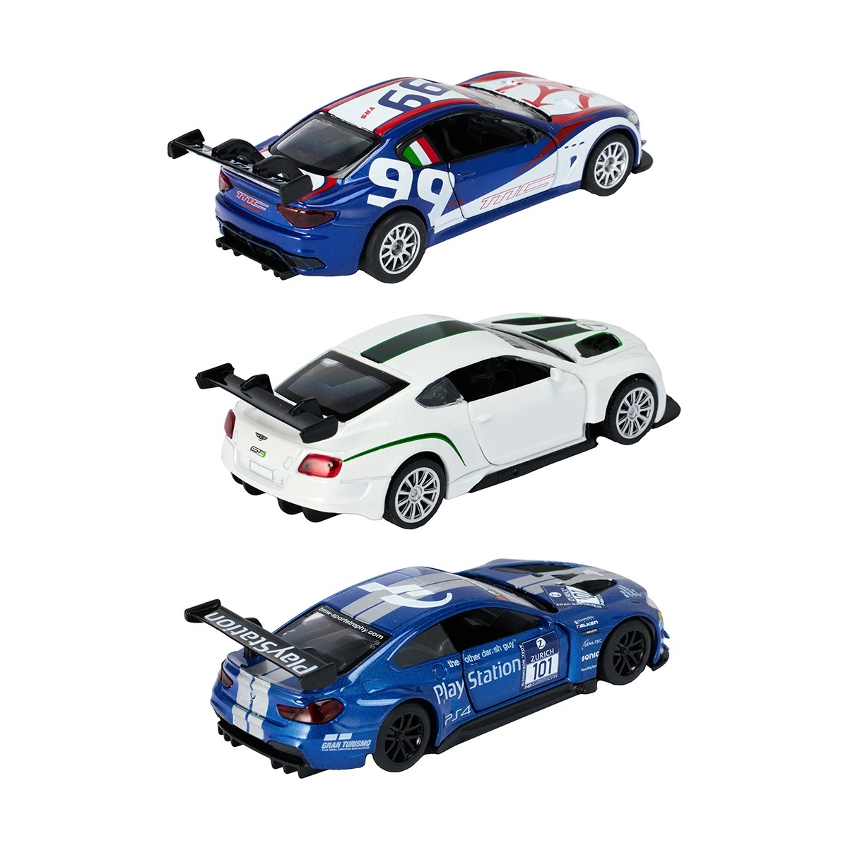 5 3 Pack Metal Speed Zone 1:38-43 Scale Diecast Cars, 5 of 9