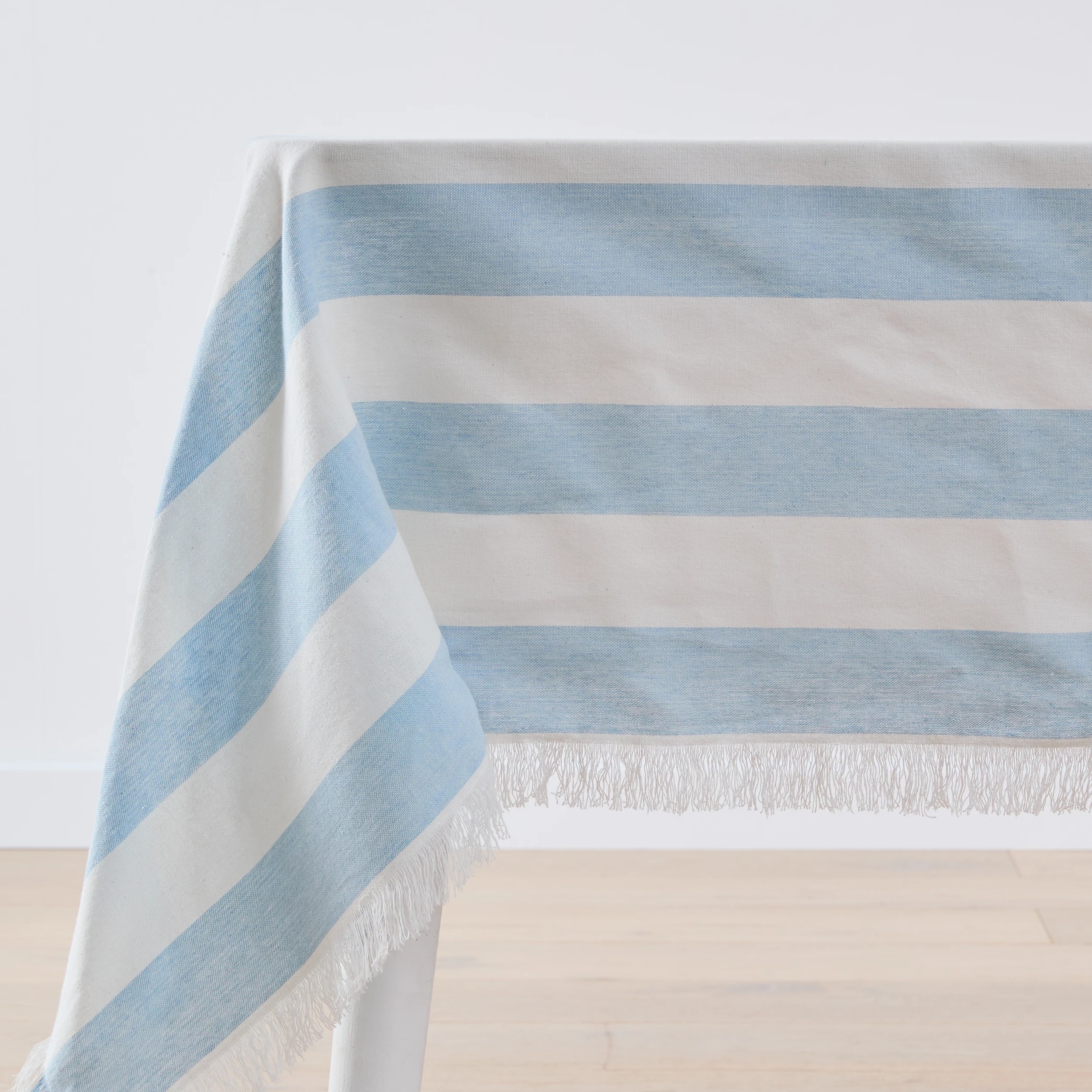 3 Extra Large Blue Stripe Tablecloth, 3 of 5
