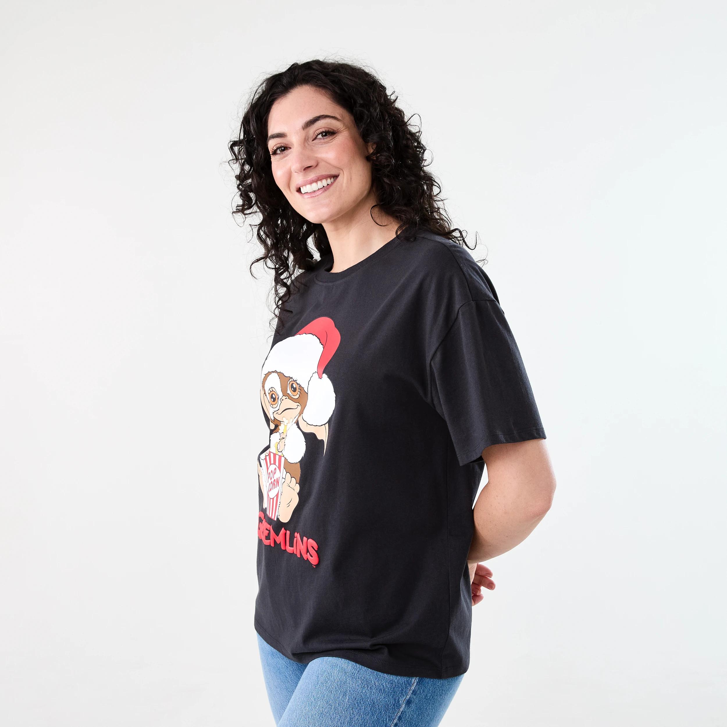 2 Short Sleeve Gremlins License Christmas T-shirt GREMLINS DEEP GREY, 2 of 5