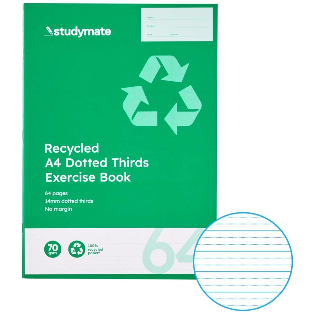 1 Studymate A4 70gsm 14mm Dotted Thirds Book 64Pg, 1 of 3