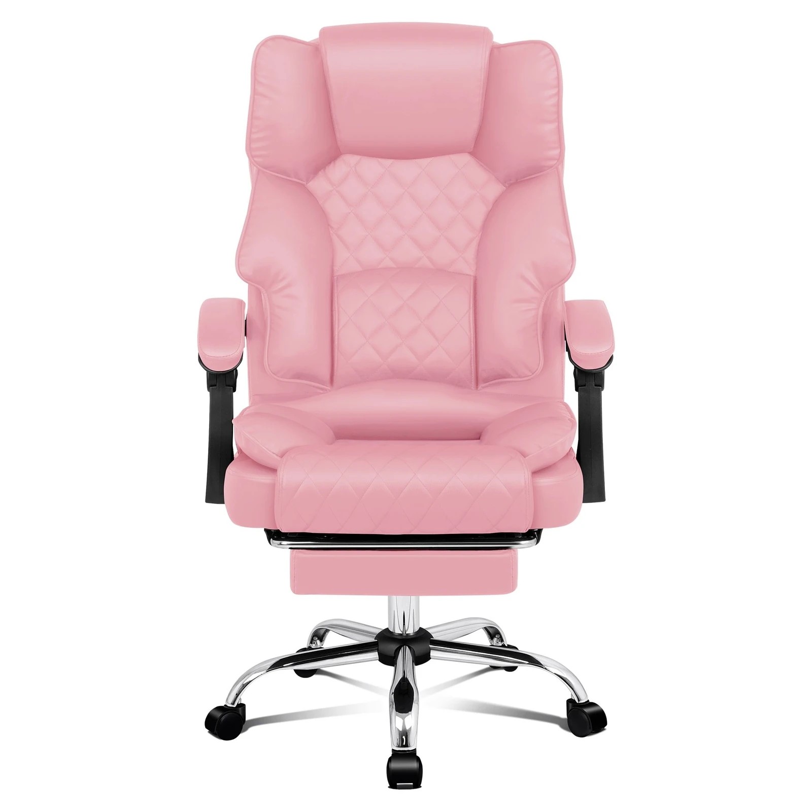 9 Alfordson Office Chair Gaming Executive Seat Computer Racer PU Leather Recliner - Pink, 9 of 10