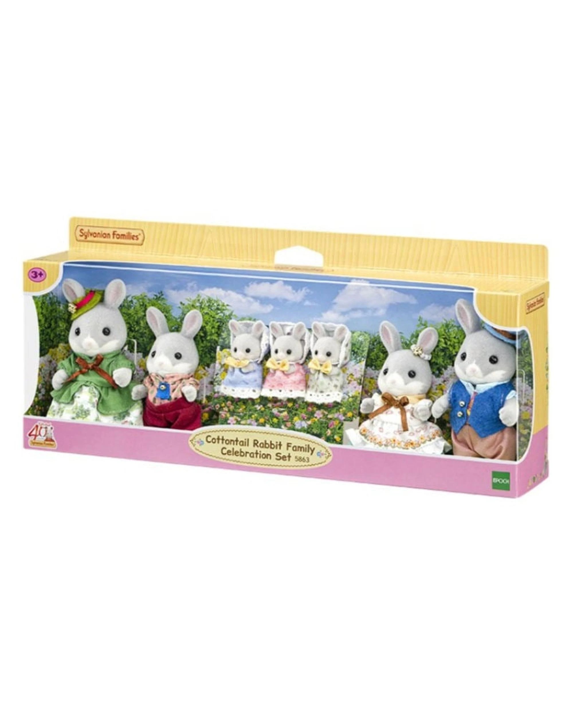 2 Sylvanian Families Cottontail Rabbit Family Celebration Set, 2 of 9
