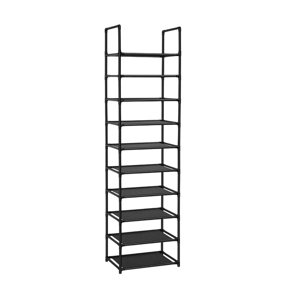 1 Ausway 10 Tier Shoe Rack Cabinet Storage Shelves Stackable, 1 of 7
