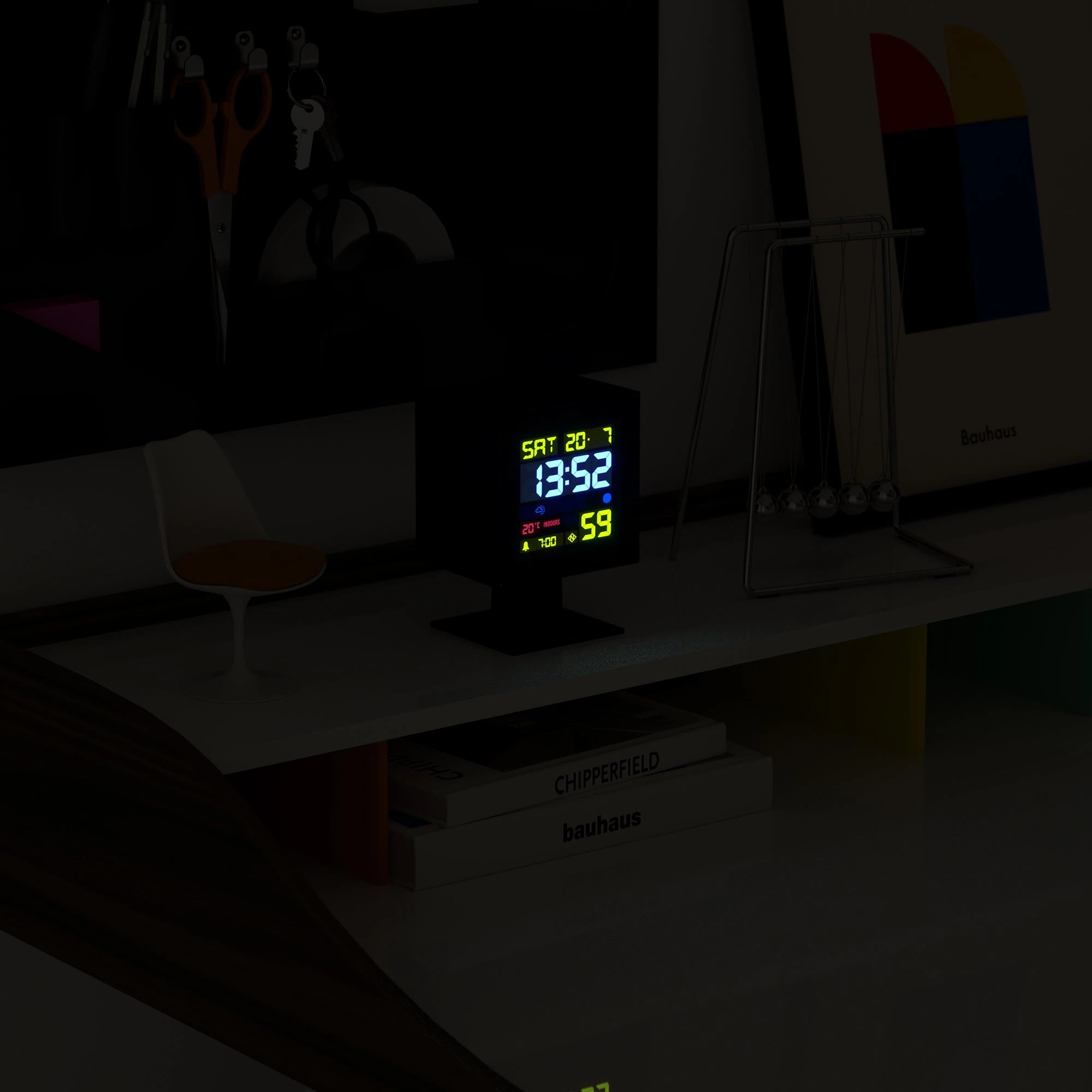 6 Newgate Monolith Lcd Alarm Clock - Black, 6 of 6