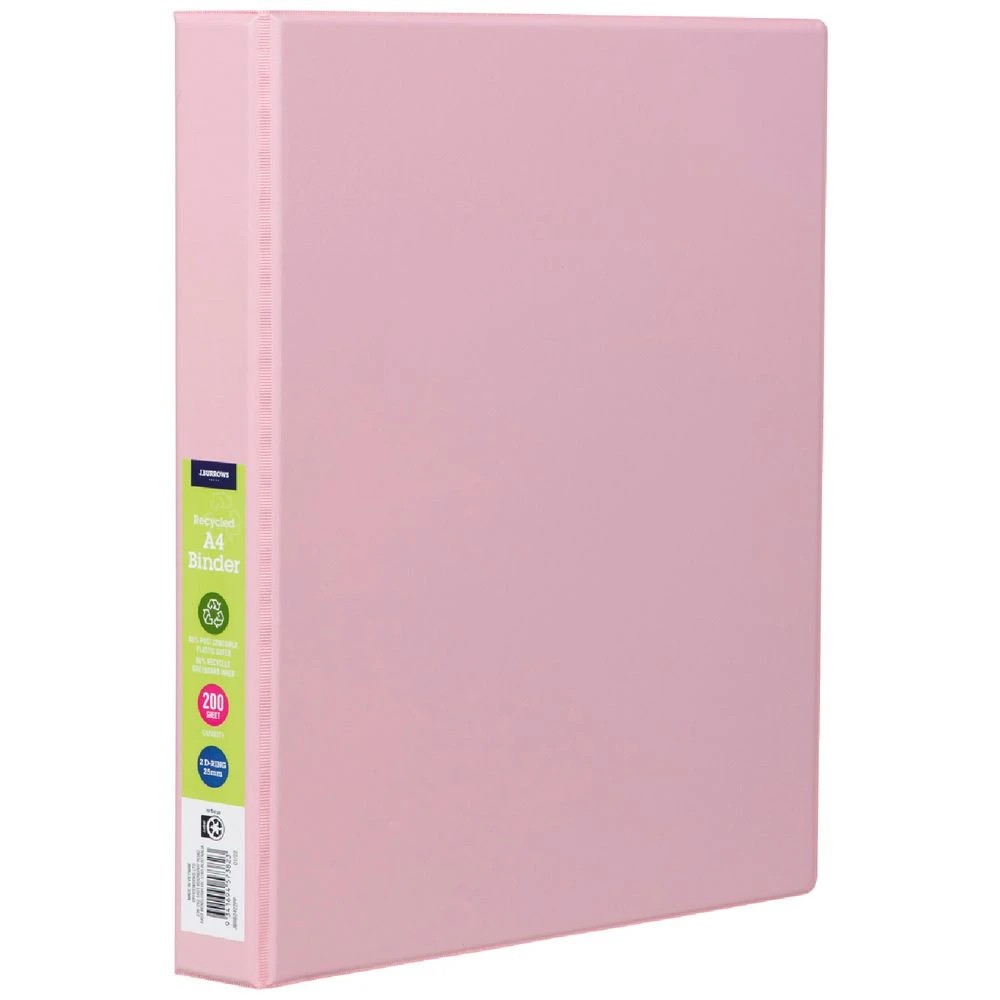 1 J.Burrows A4 Binder 2D 25mm Pink, 1 of 6
