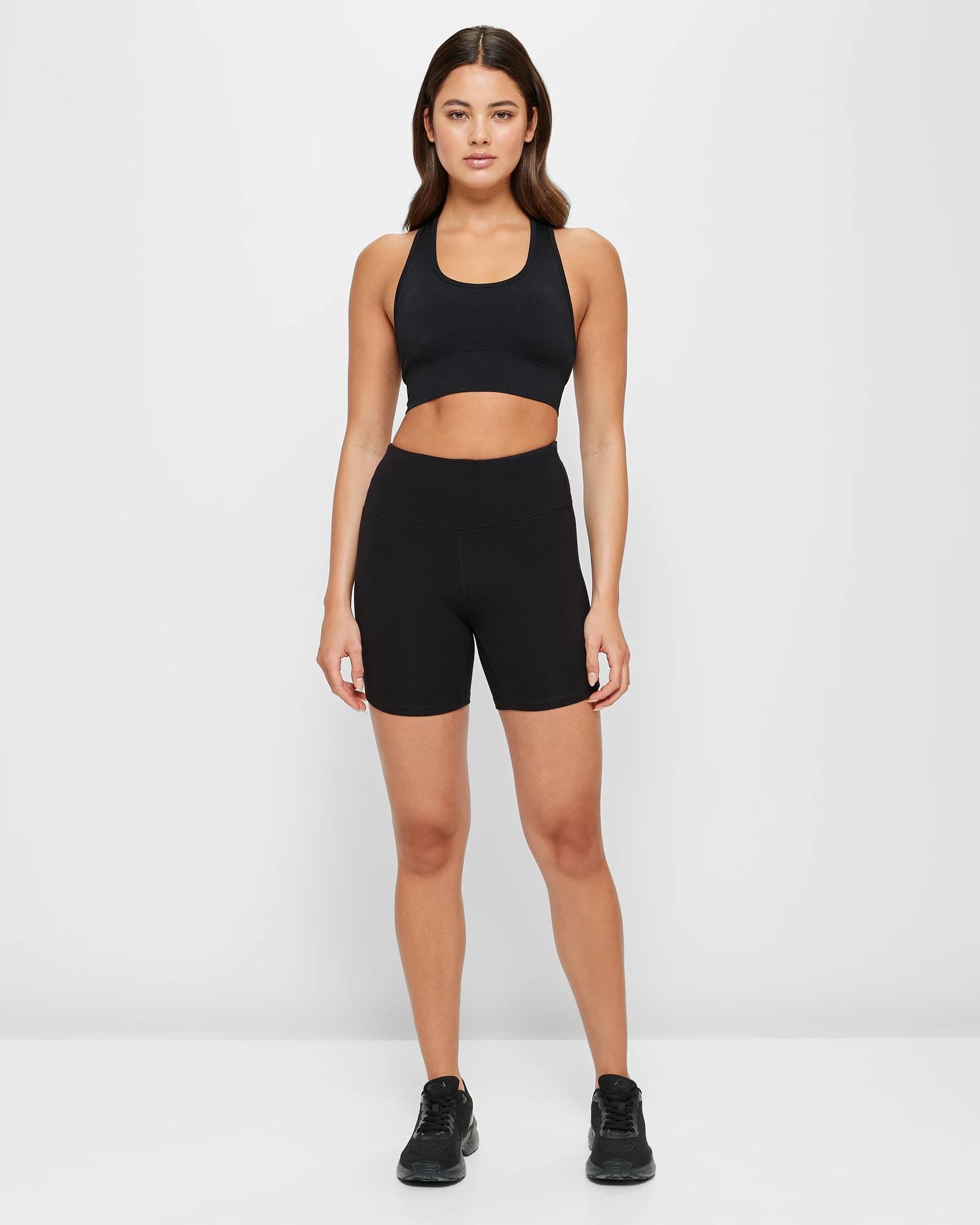 1 Target Active Mid Length Bike Shorts BLACK, 1 of 5