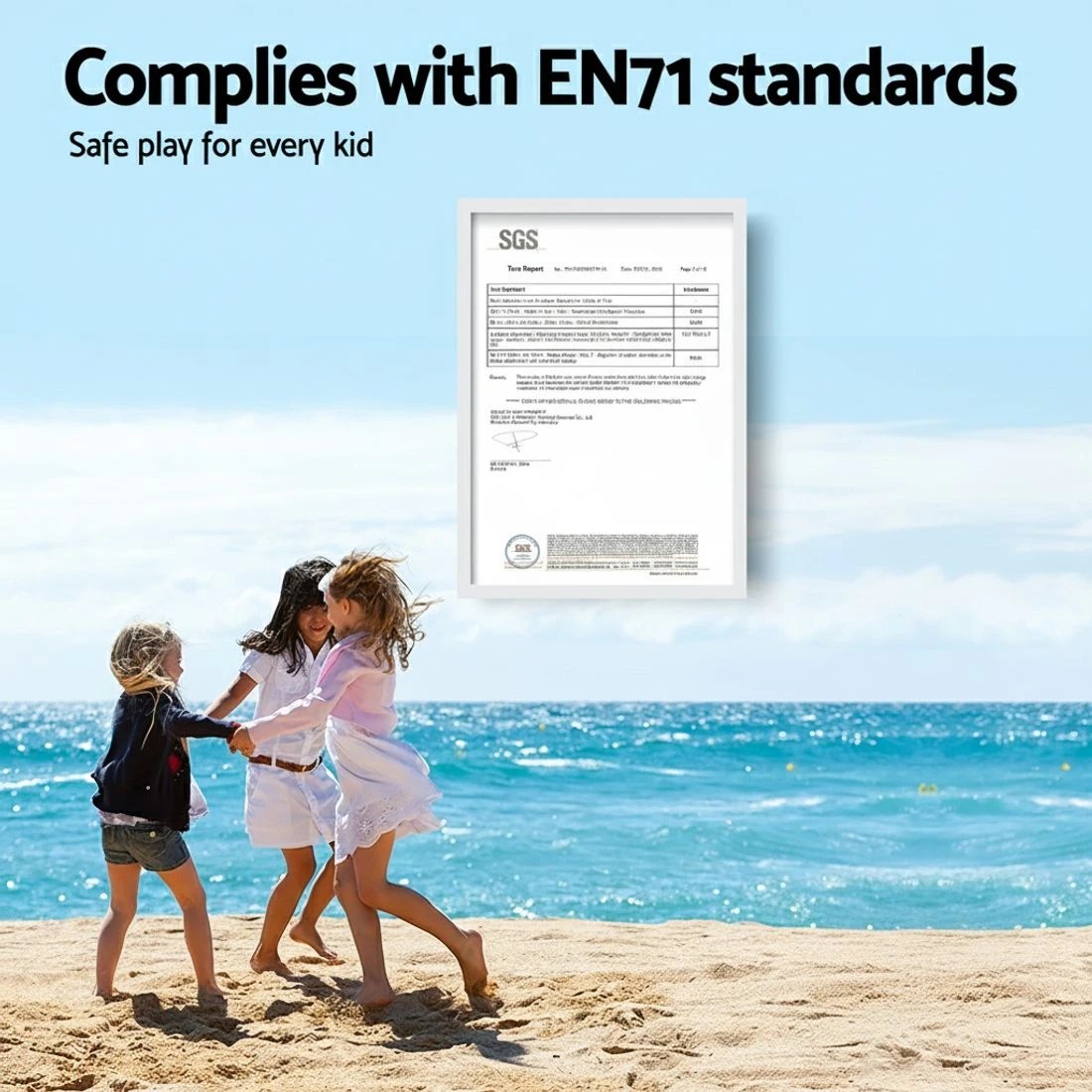 3 Keezi 5PCS Kids Table and Chairs Set Children Study Desk Furniture Plastic 4 Chairs - Blue, 3 of 5