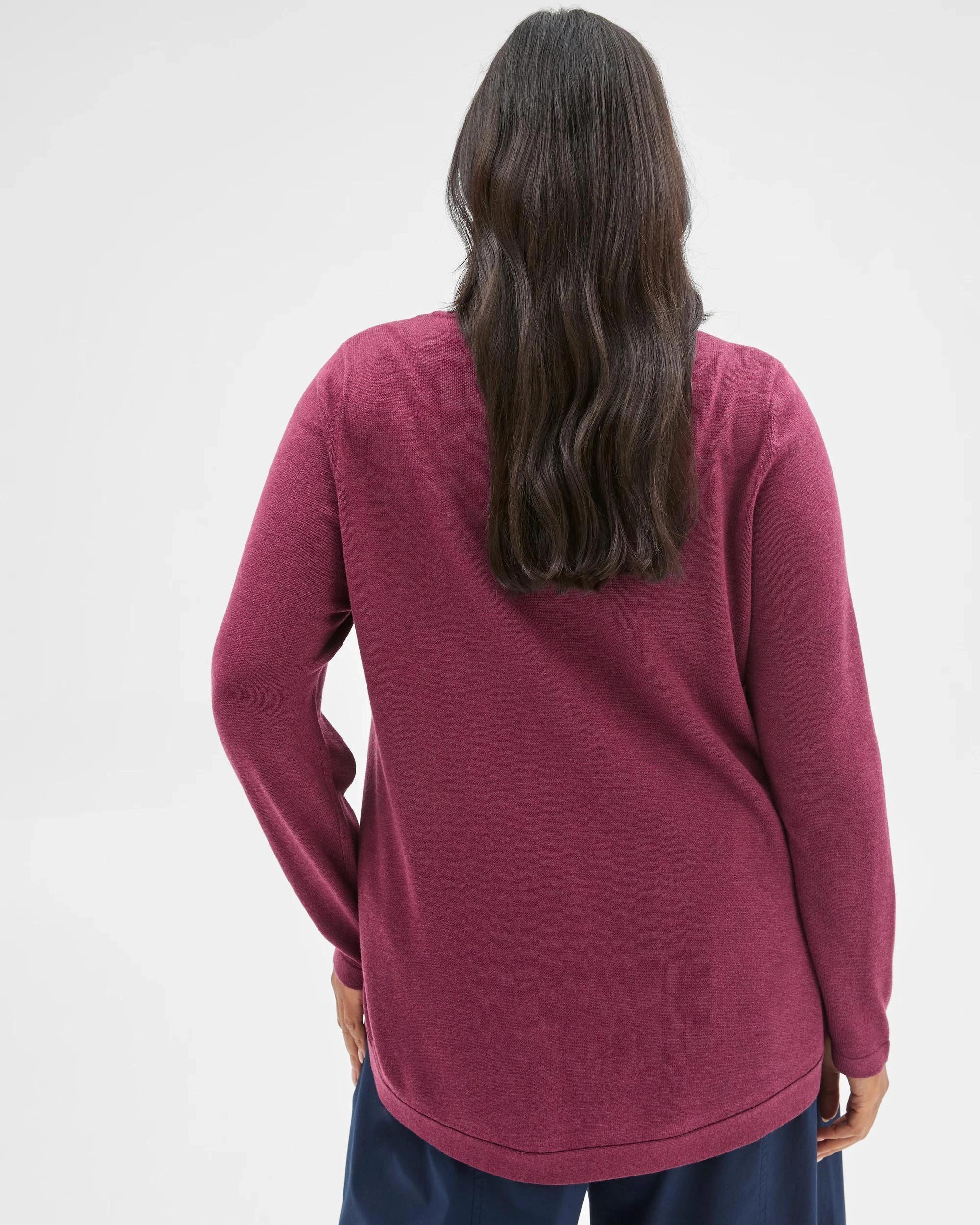 6 Target Curve Plus Size Long Sleeve Curve Hem Rib Jumper CRUSHED VIOLET MARLE, 6 of 6