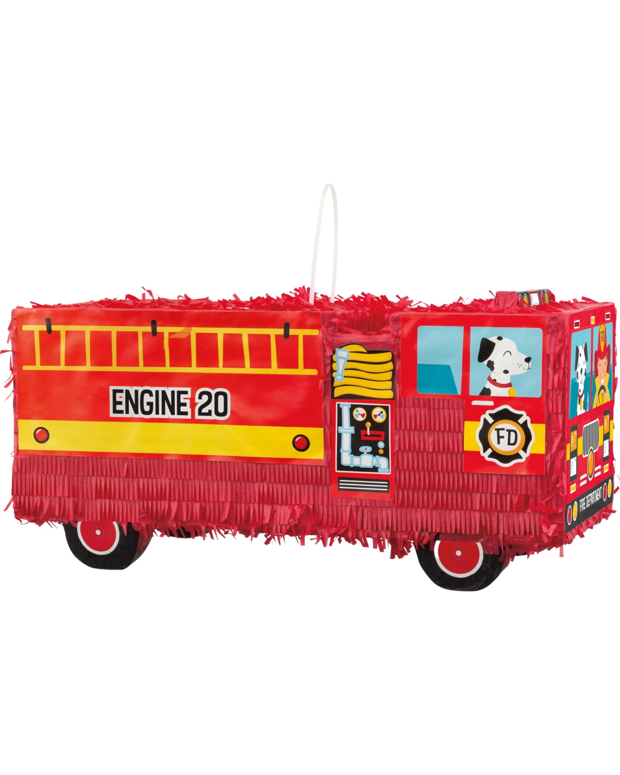 1 Unique Red Fire Truck 3D Pinata, 1 of 1