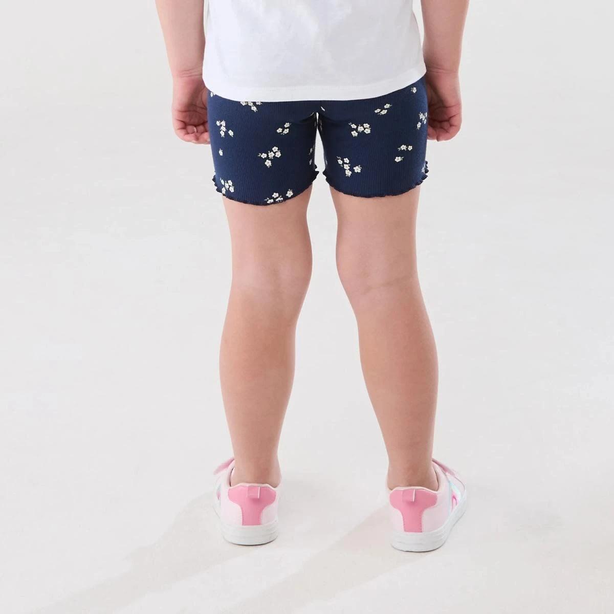 2 Printed Rib Bike Shorts FLORAL DITZY NAVY, 2 of 5
