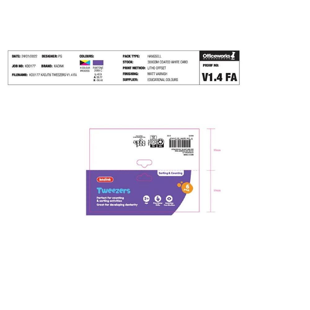 4 Kadink Tweezers 6 Pack, 4 of 4