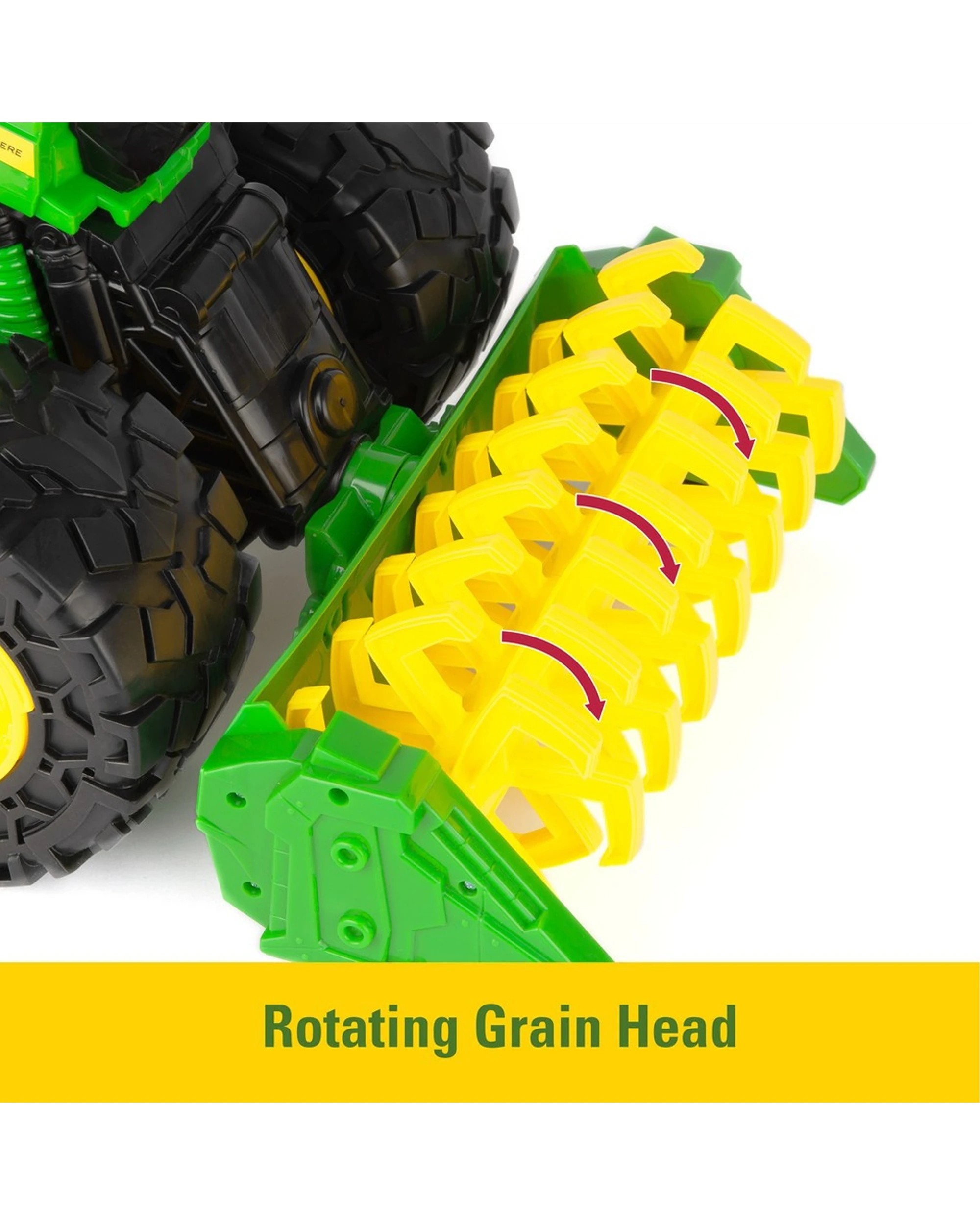 4 John Deere Kids Monster Treads Super Scale Combine With Lights And Sounds Kids Toy - Green, 4 of 6