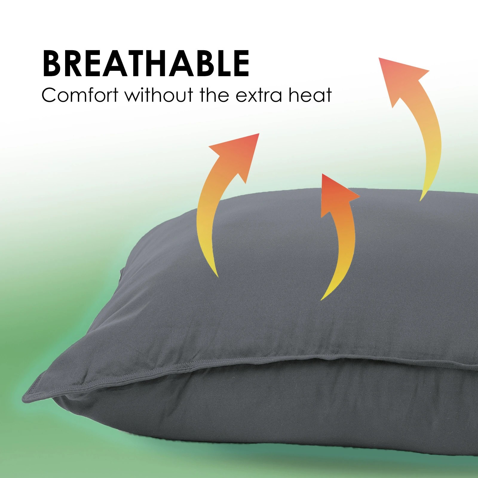 4 Royal Comfort Bamboo Pillow Hotel Quality Luxury Twin Pack Bedding Set - Charcoal, 4 of 7