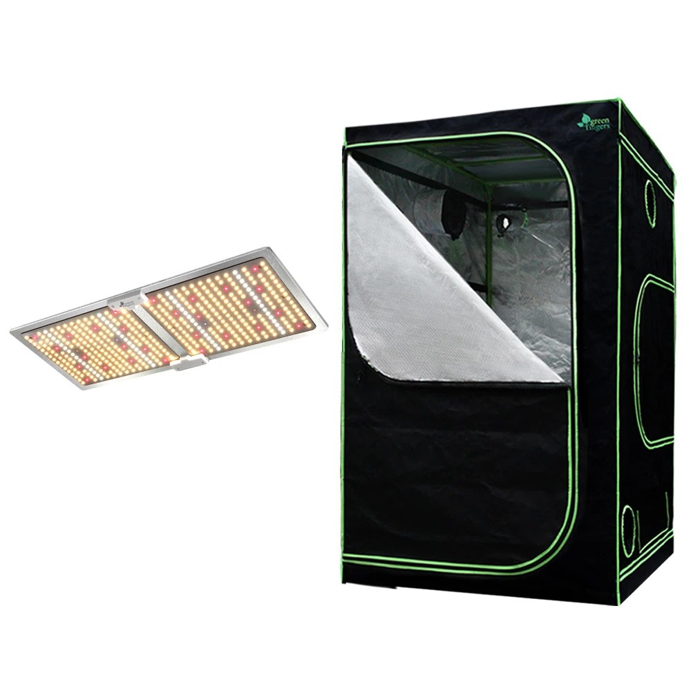 1 Greenfingers Grow Tent Light Kit 100x100x200CM 220W LED Full Spectrum - Black, 1 of 3