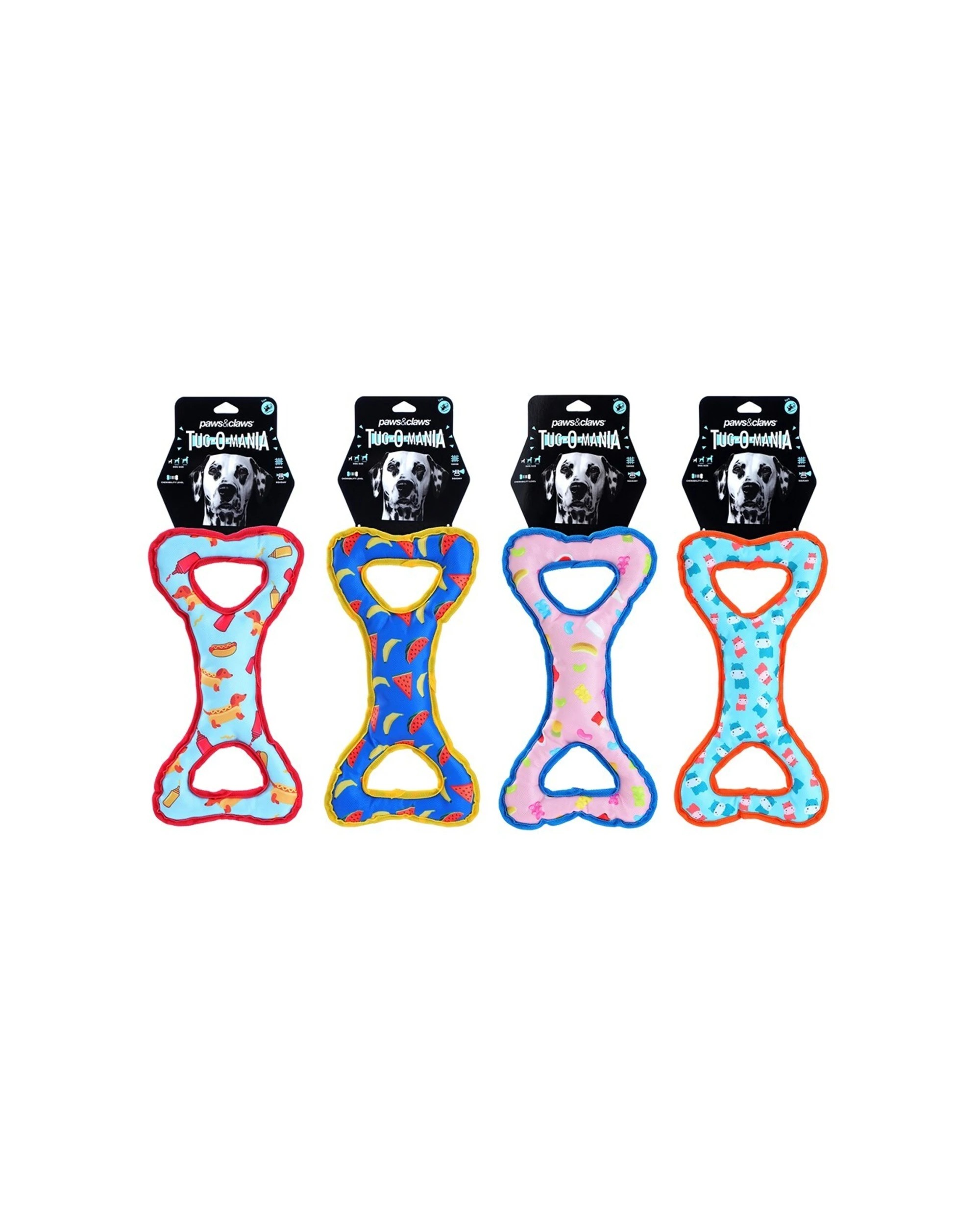 2 Paws And Claws 3pk Tug O Mania Oxford Tugger Toy - Multi, 2 of 6