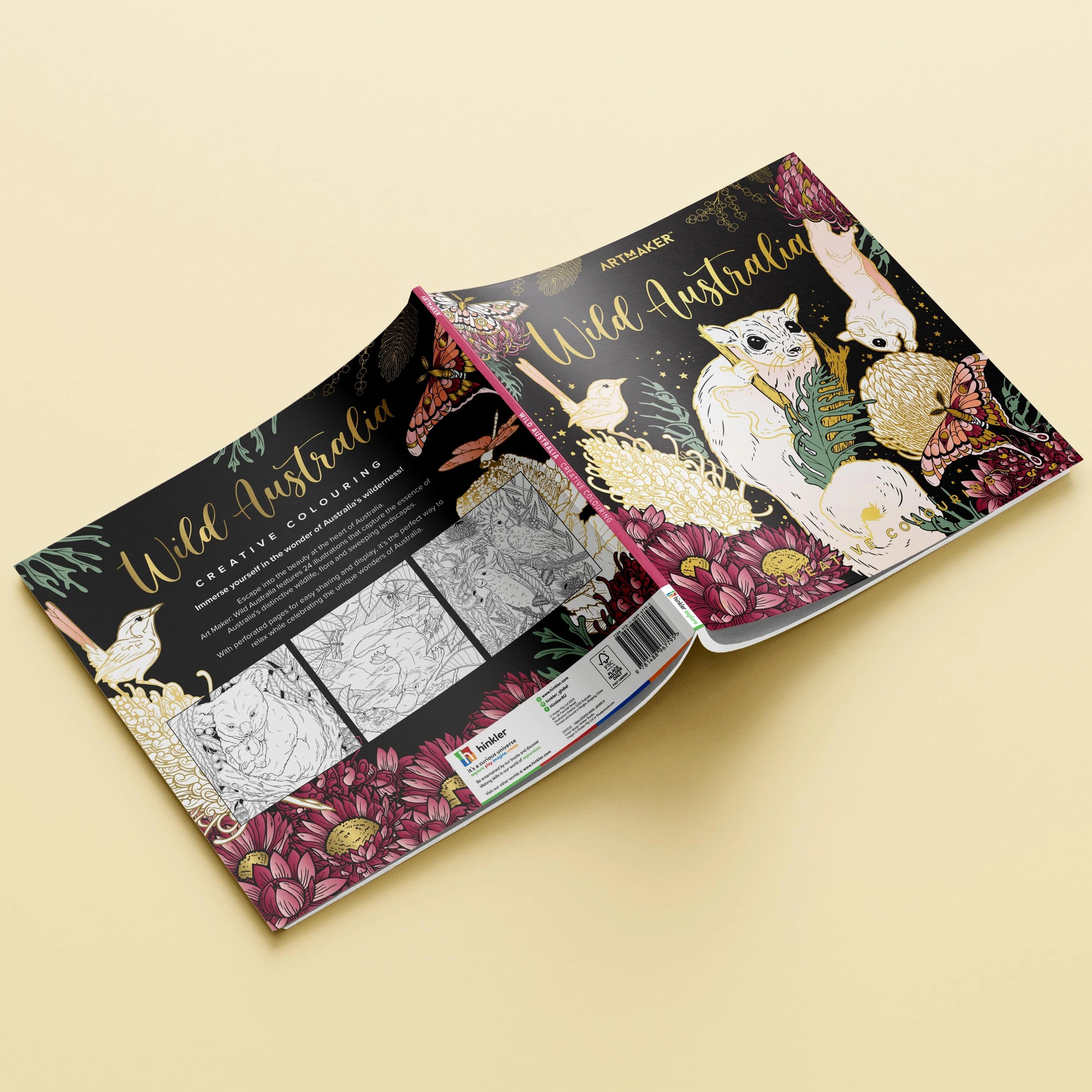 4 Art Maker Wild Australia Creative Colouring Book, 4 of 4