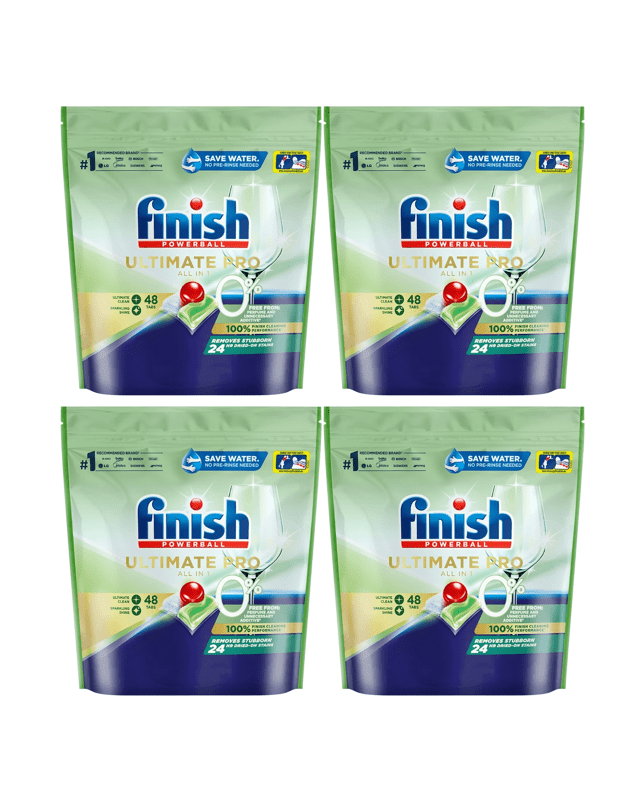 Finish Powerball Ultimate Pro All In 1 0% Dishwashing Tablets 48 Pac