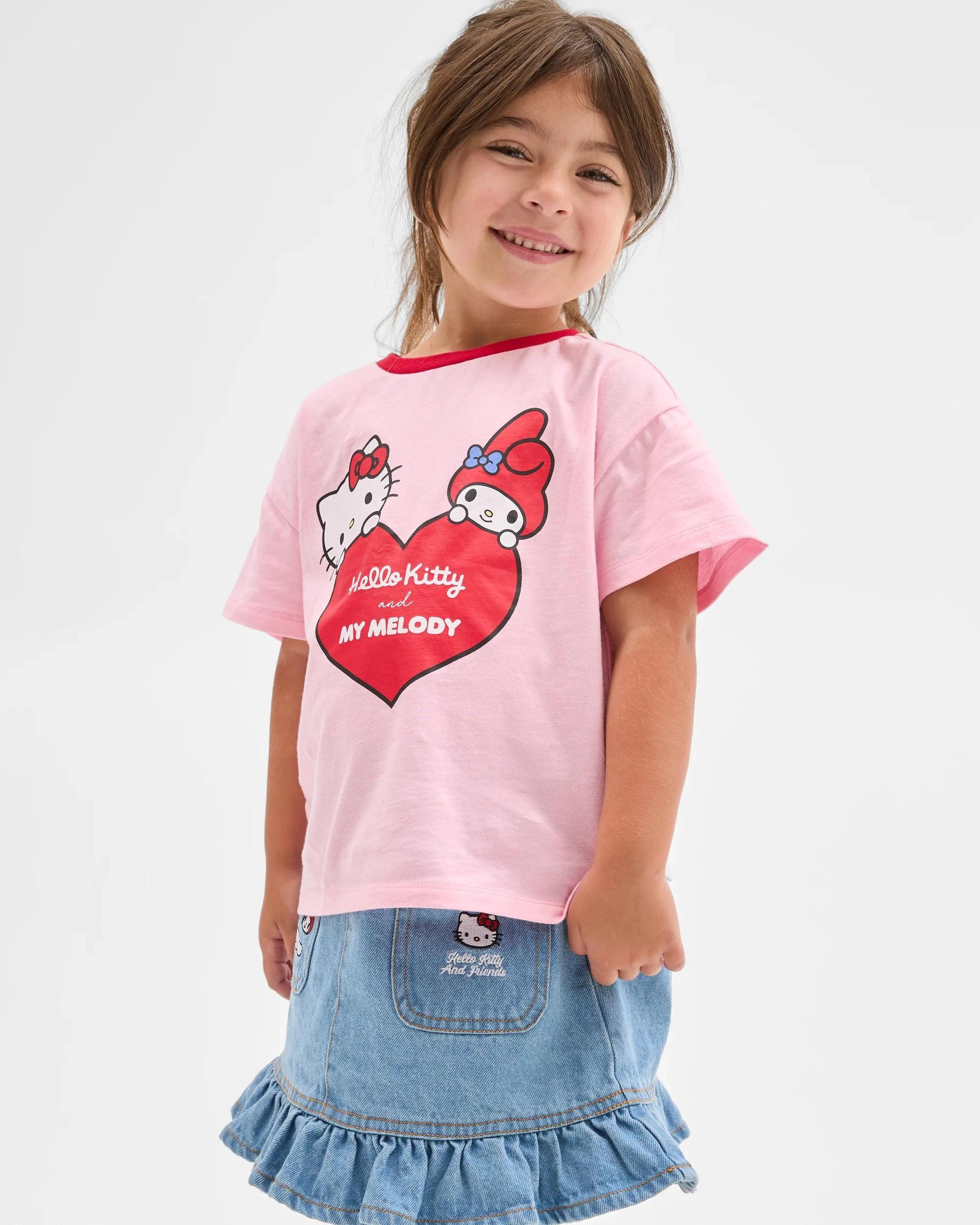 1 Hello Kitty Australian Cotton Print T-Shirt PINK, 1 of 5