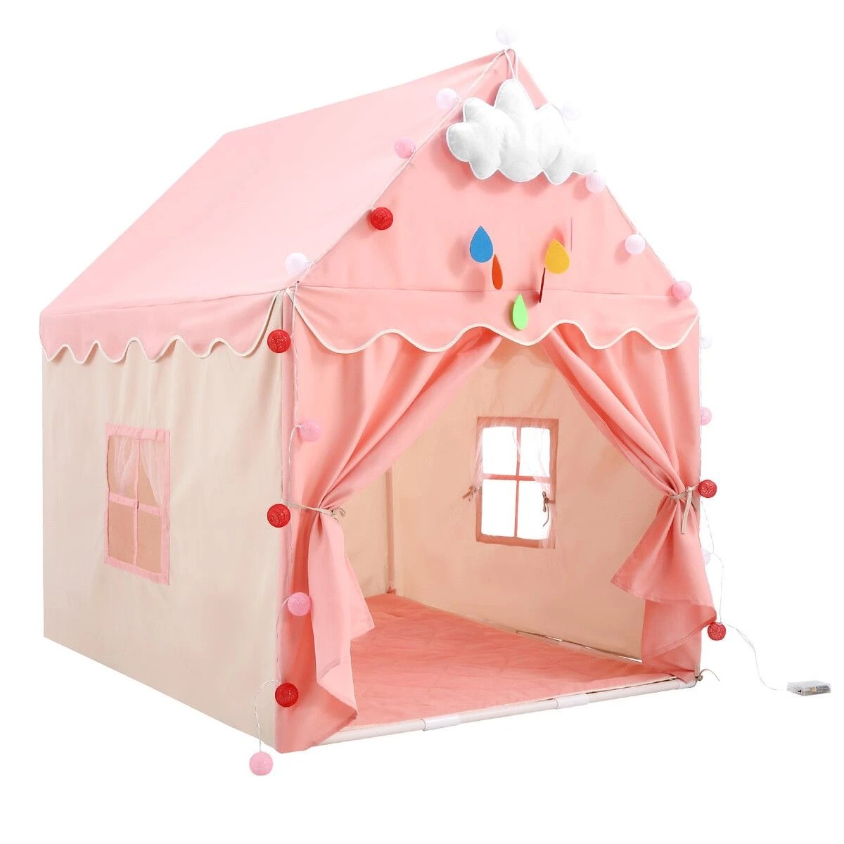 1 AUSWAY Kids Play Tent Princess Castle Playhouse Childrens, 1 of 4
