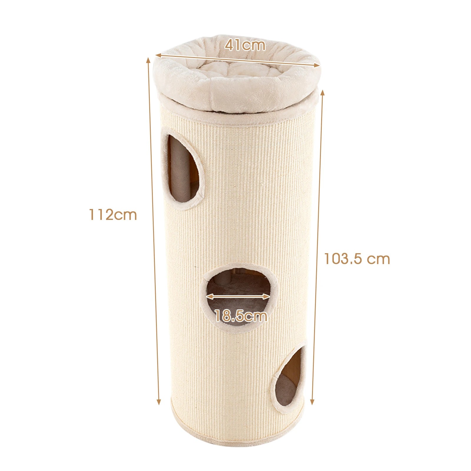 2 Costway 4-Story Cat House 112 cm Elevated Cat Cave Indoor Cat Tree Tower, 2 of 5