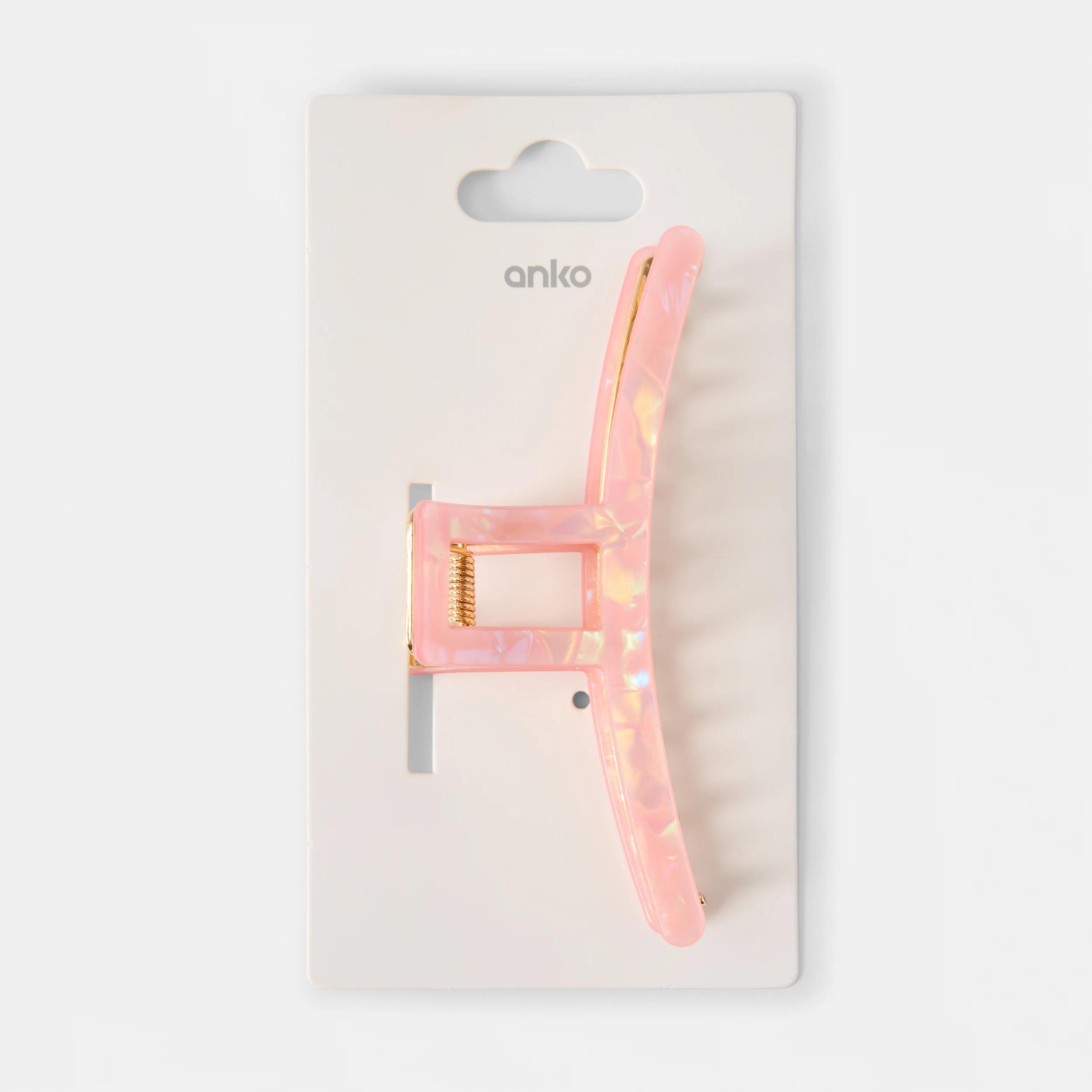 4 Pink Resin Claw Hair Clip Pink, 4 of 4