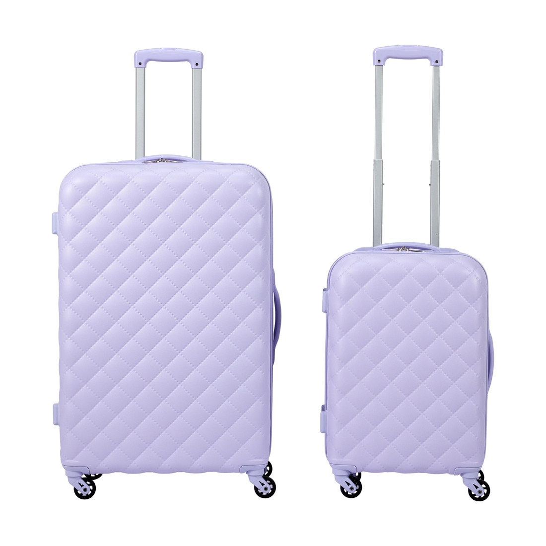 4 2 Piece Quilted Hard Case Set - Lilac, 4 of 8