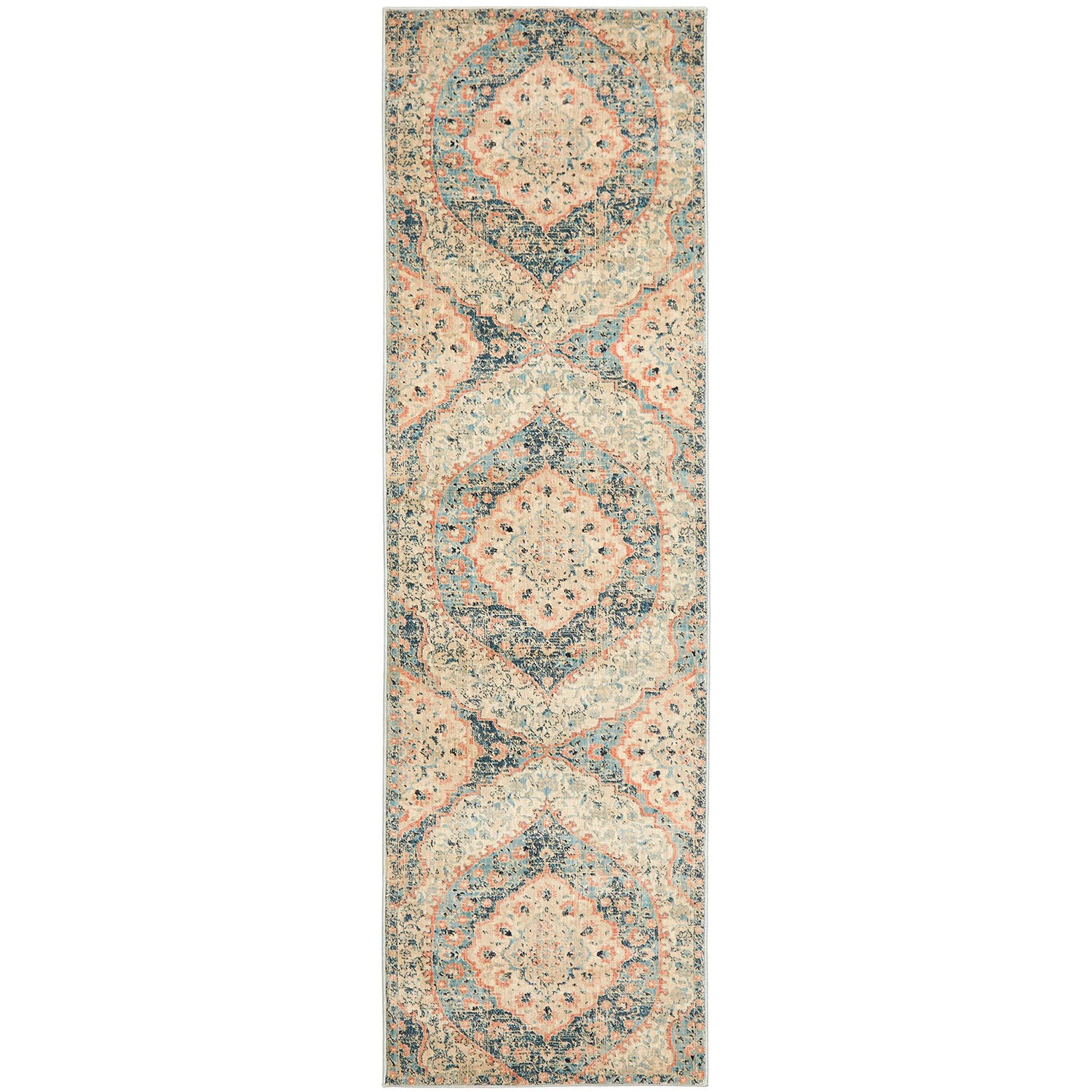 2 Common Ground Rugs Sojourn 150 400x80cm Runner - Large Pet Friendly Rug - Blue, 2 of 9