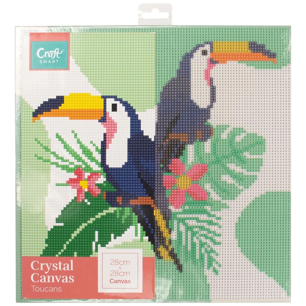 1 Craftsmart Crystal Canvas 28x28 Toucan, 1 of 2