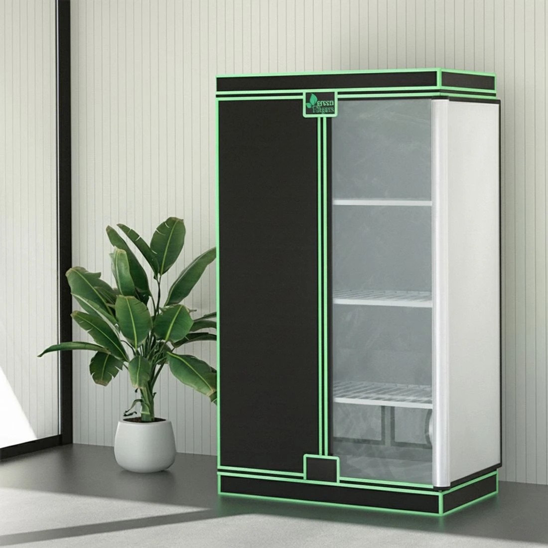 6 Green Fingers Grow Tent 100x60x180cm 4 Tiers Kits Hydroponics Indoor Grow System - Black, 6 of 6