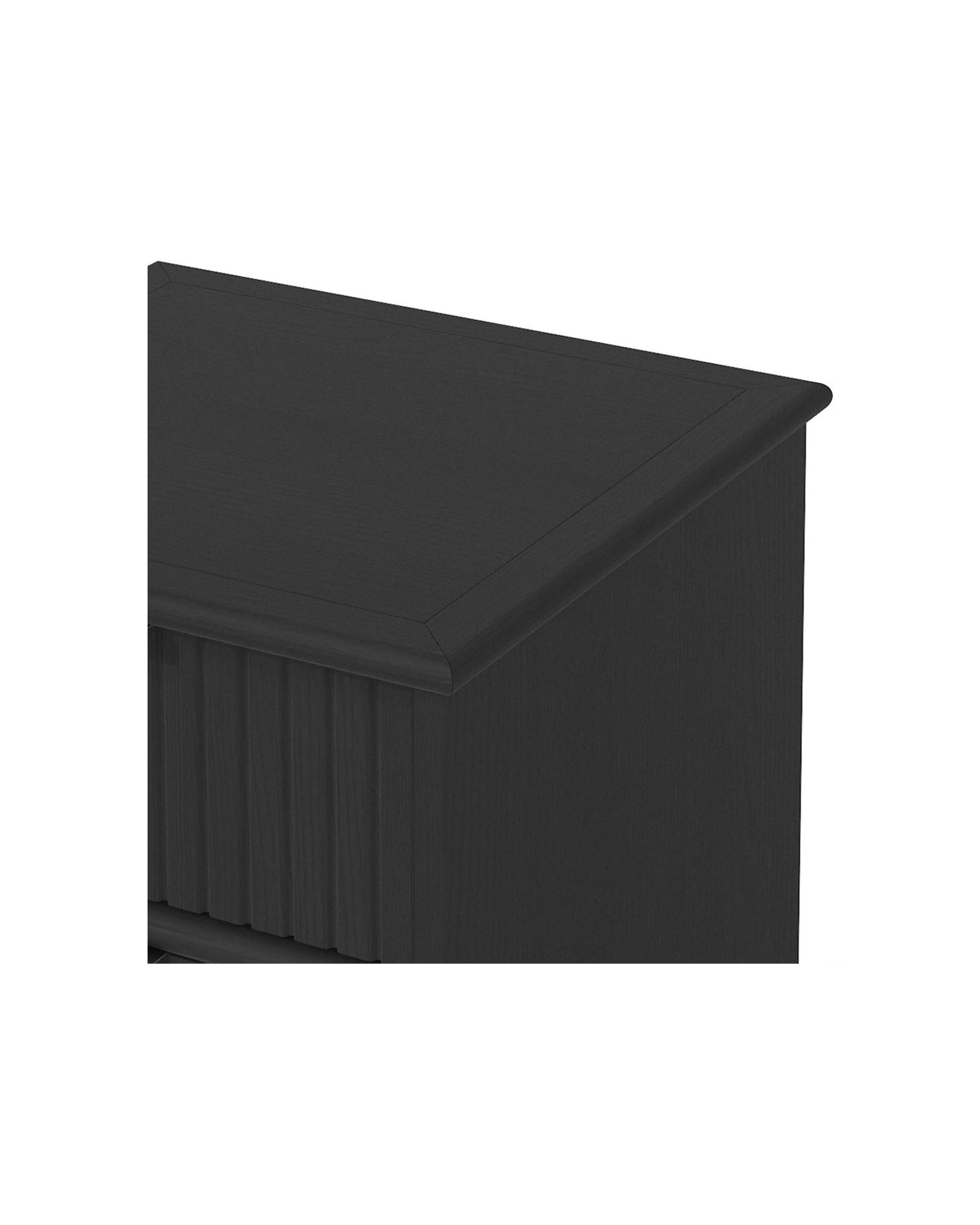 5 Alpine Bay Sorrento 3 Drawer Side Table Decor Woodgrain Finish 44.5x42x62.5cm - Black, 5 of 8