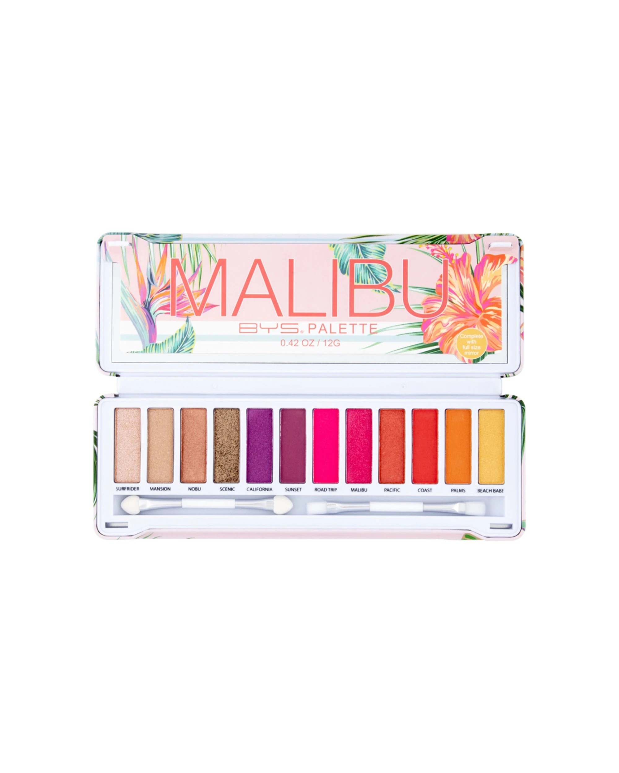 1 BYS Malibu Eyeshadow Palette Warm Neutrals Summer Brights Silky-Smooth Makeup - Multi, 1 of 5
