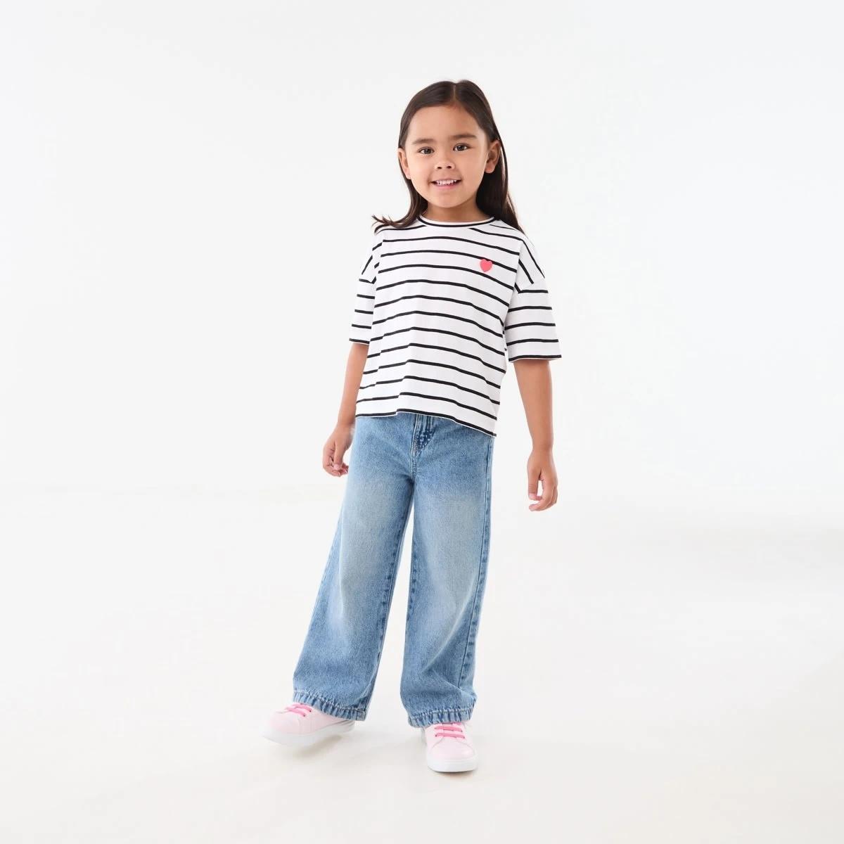 5 Short Sleeve Stripe T-shirt Blk Stripe, 5 of 8